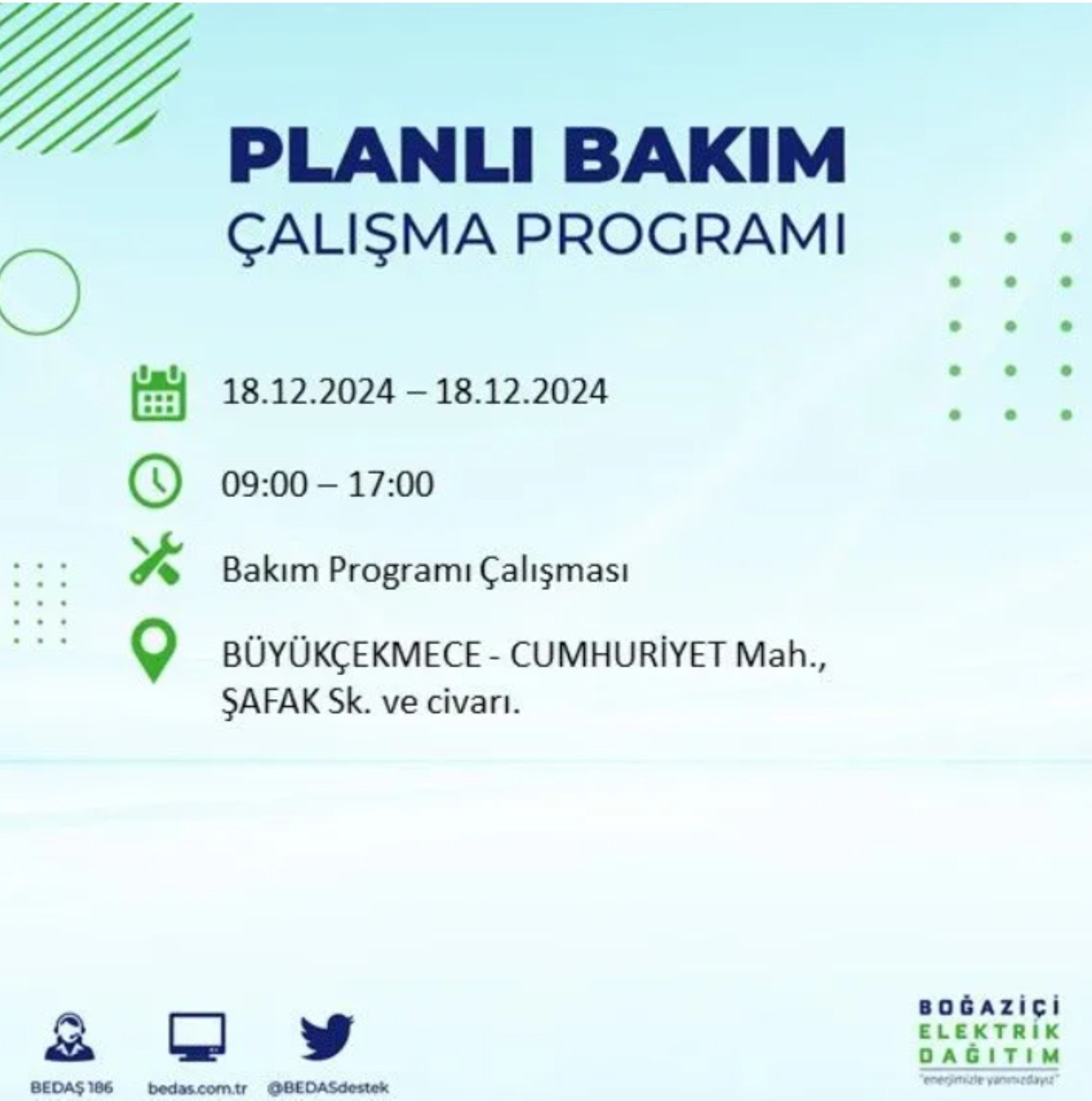 BEDAŞ açıkladı... İstanbul'da elektrik kesintisi: 18 Aralık'ta hangi mahalleler etkilenecek?