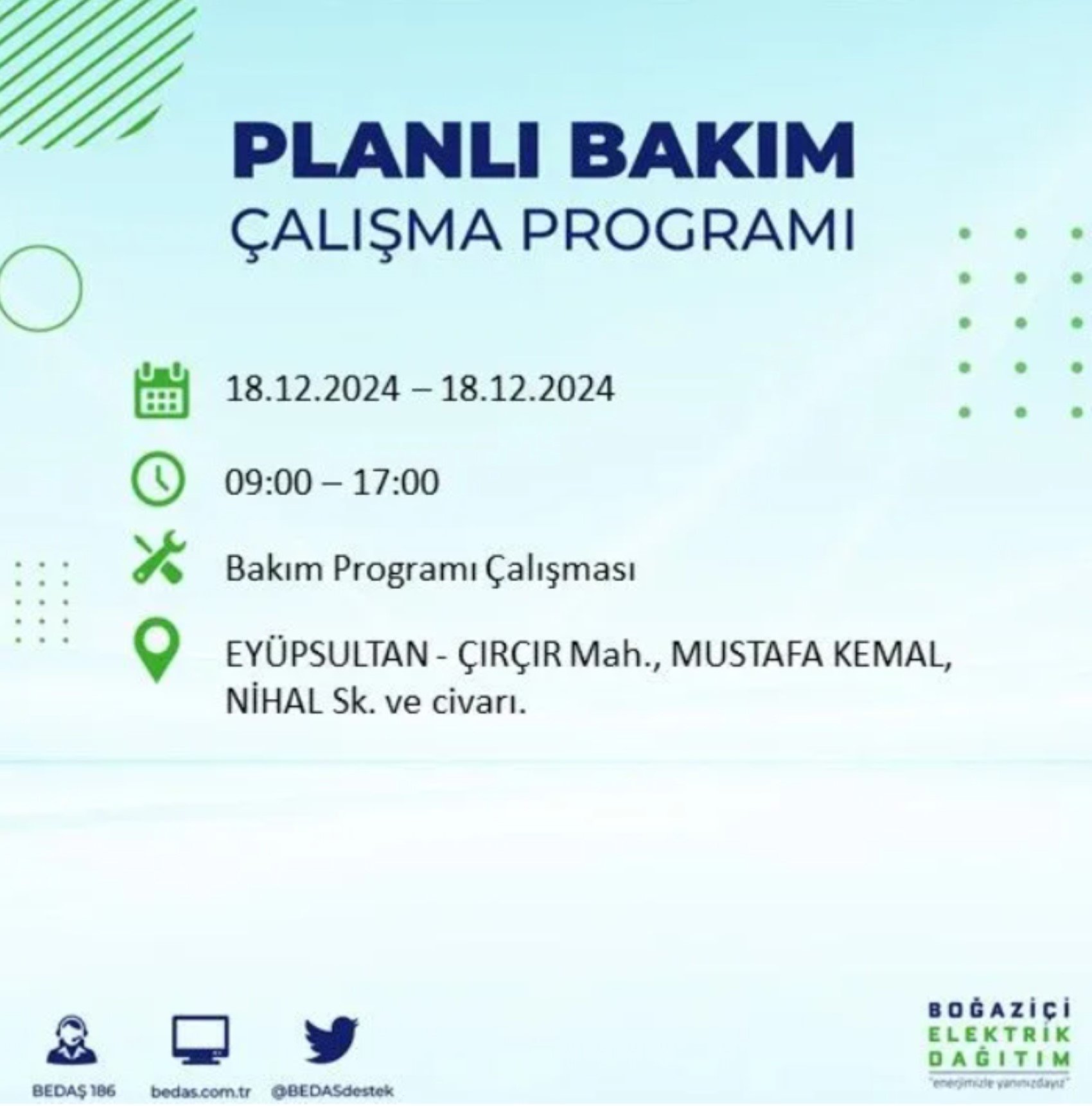 BEDAŞ açıkladı... İstanbul'da elektrik kesintisi: 18 Aralık'ta hangi mahalleler etkilenecek?