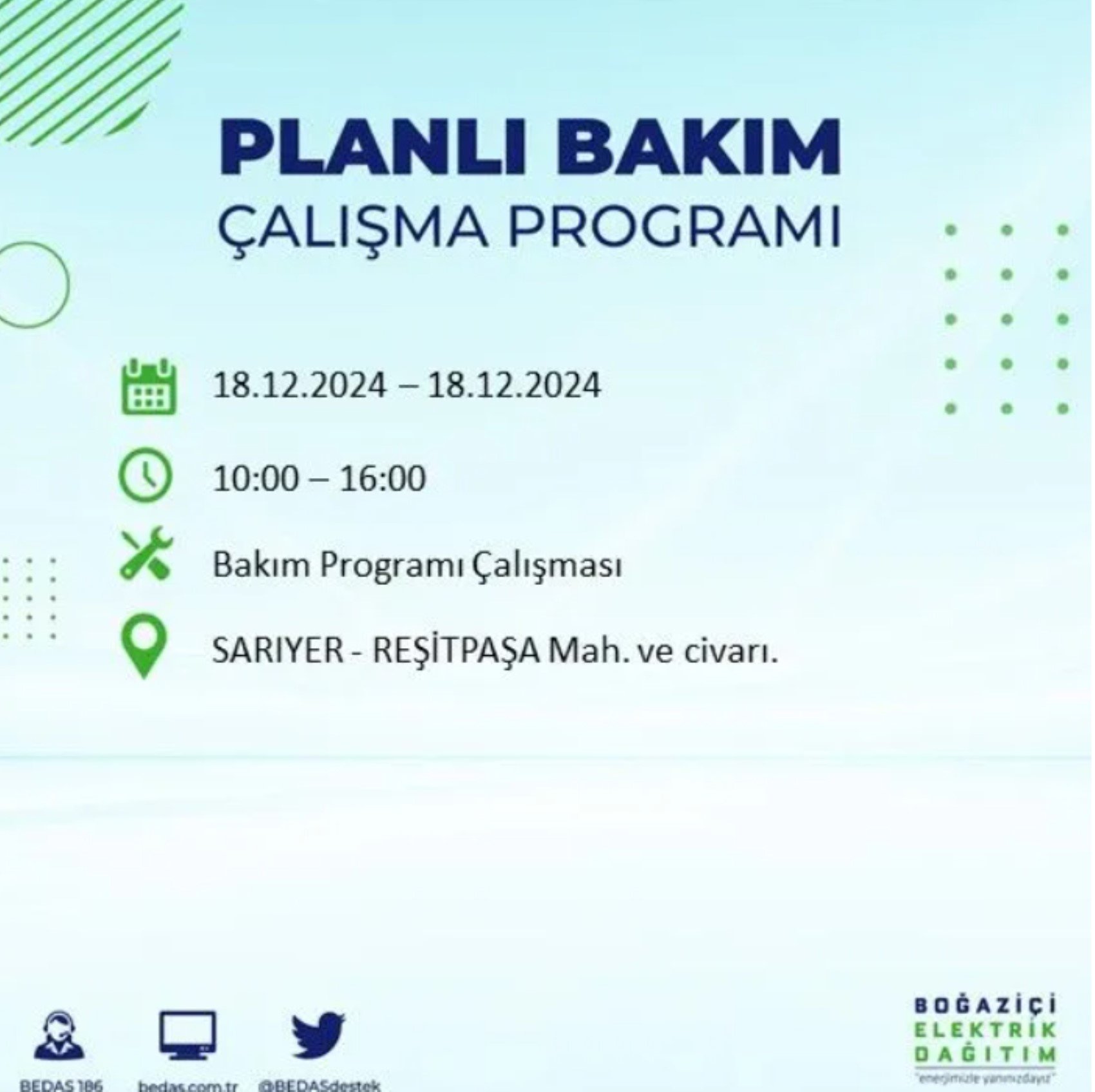 BEDAŞ açıkladı... İstanbul'da elektrik kesintisi: 18 Aralık'ta hangi mahalleler etkilenecek?