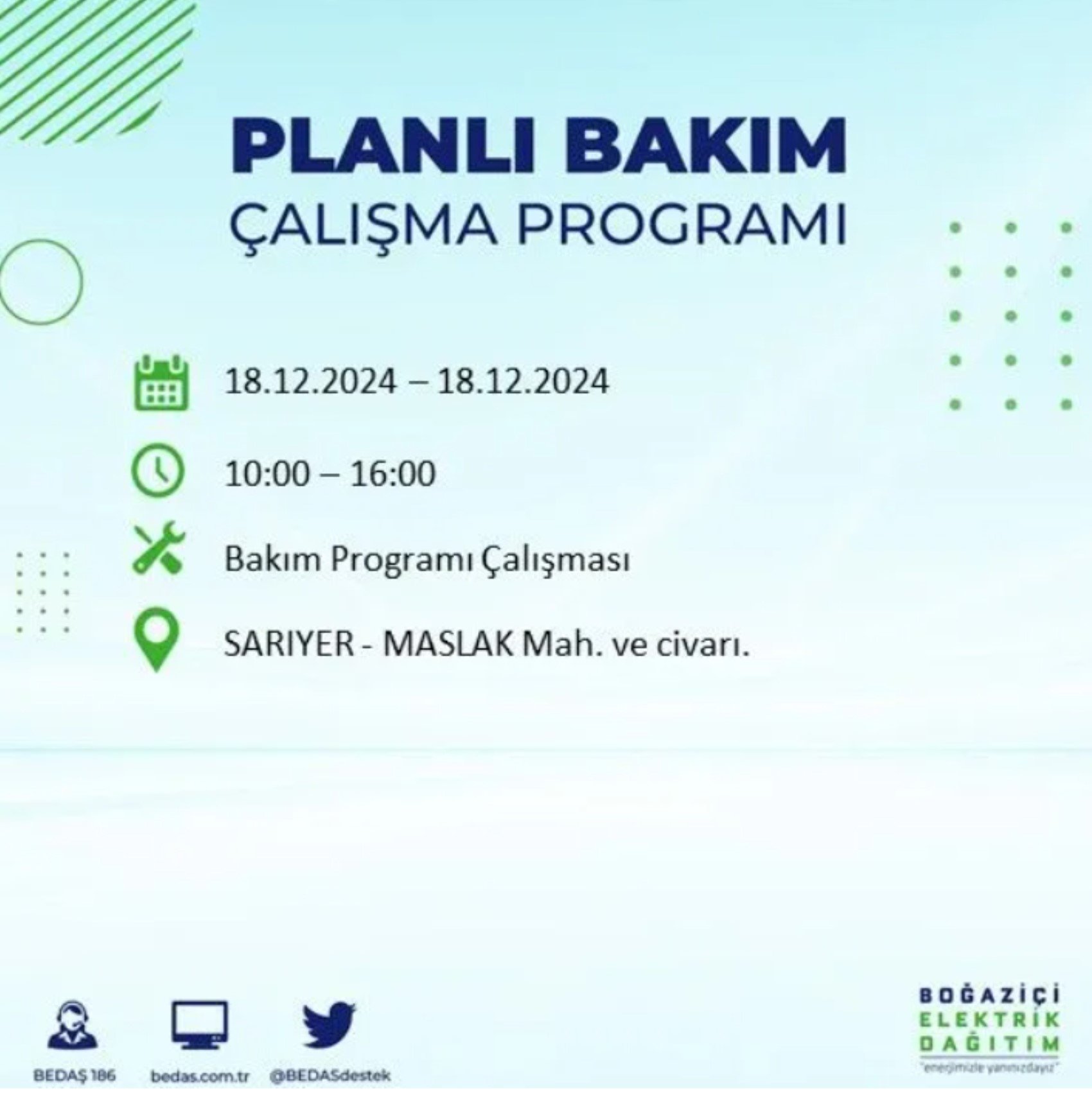 BEDAŞ açıkladı... İstanbul'da elektrik kesintisi: 18 Aralık'ta hangi mahalleler etkilenecek?