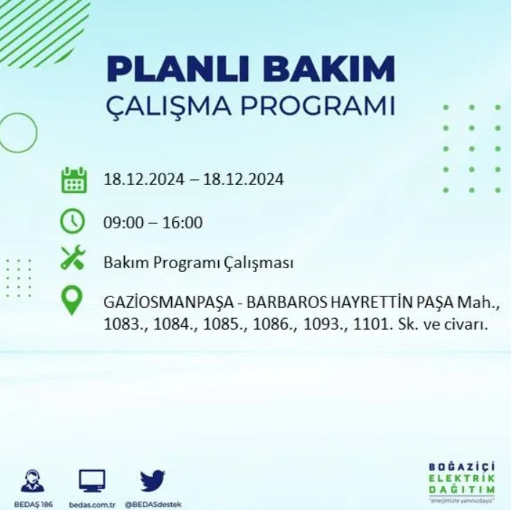 BEDAŞ açıkladı... İstanbul'da elektrik kesintisi: 18 Aralık'ta hangi mahalleler etkilenecek?