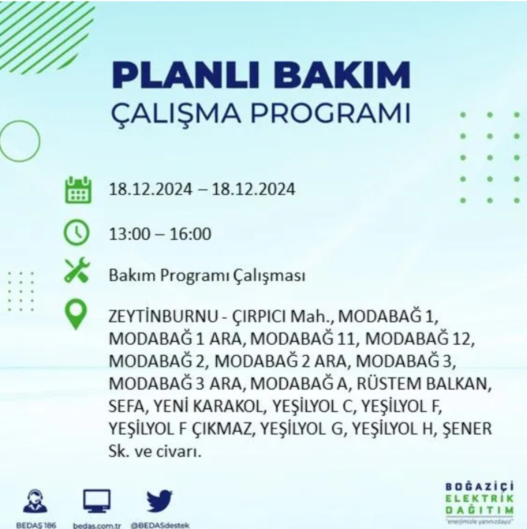 BEDAŞ açıkladı... İstanbul'da elektrik kesintisi: 18 Aralık'ta hangi mahalleler etkilenecek?