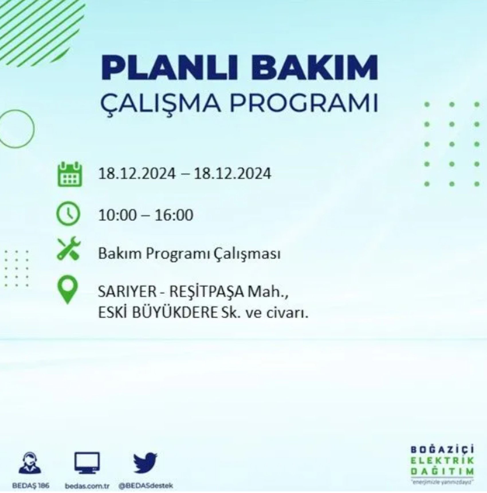 BEDAŞ açıkladı... İstanbul'da elektrik kesintisi: 18 Aralık'ta hangi mahalleler etkilenecek?