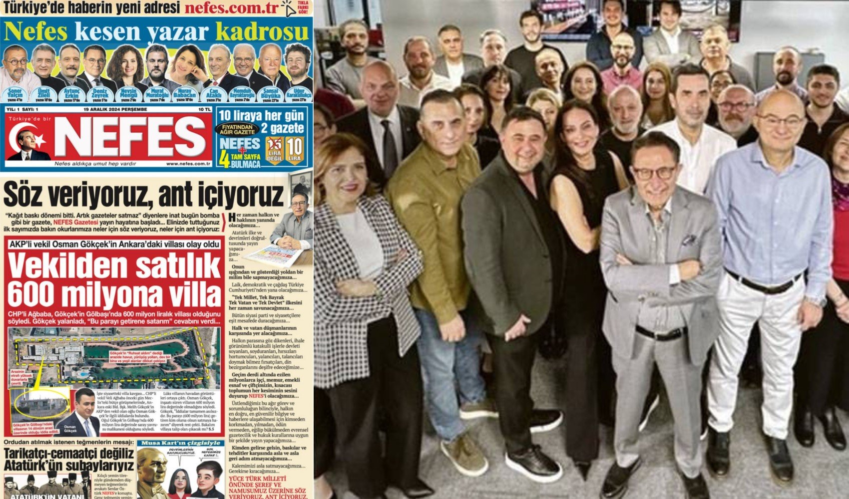 Nefes Gazetesi yayına başladı: Nefes Gazetesi sahibi kim? Yazar kadrosunda kim var? İlk sayısında ne yazdılar?