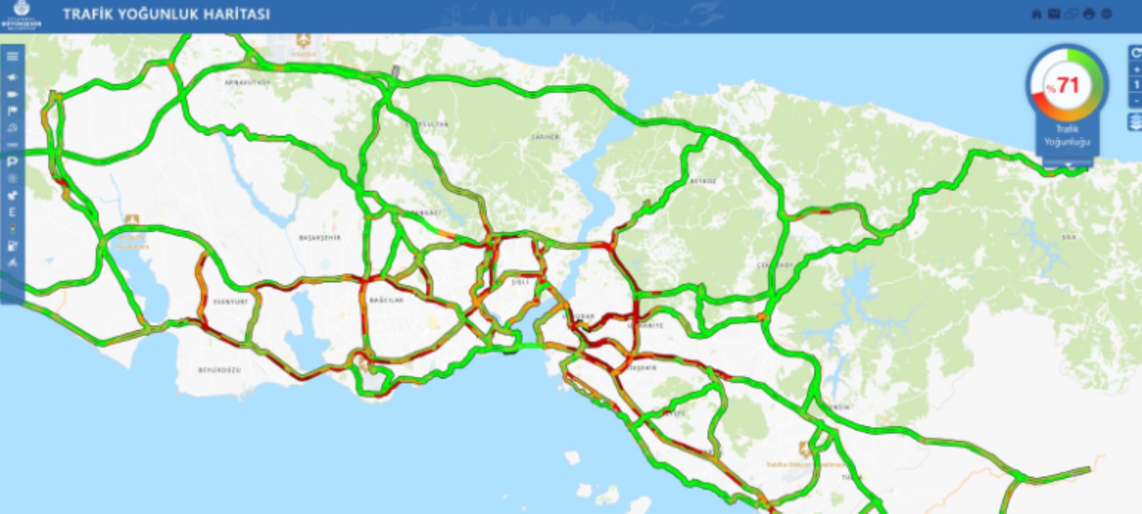 İstanbul’da yağmurla birlikte trafik felç oldu! Yoğunluk yüzde 80’e ulaştı