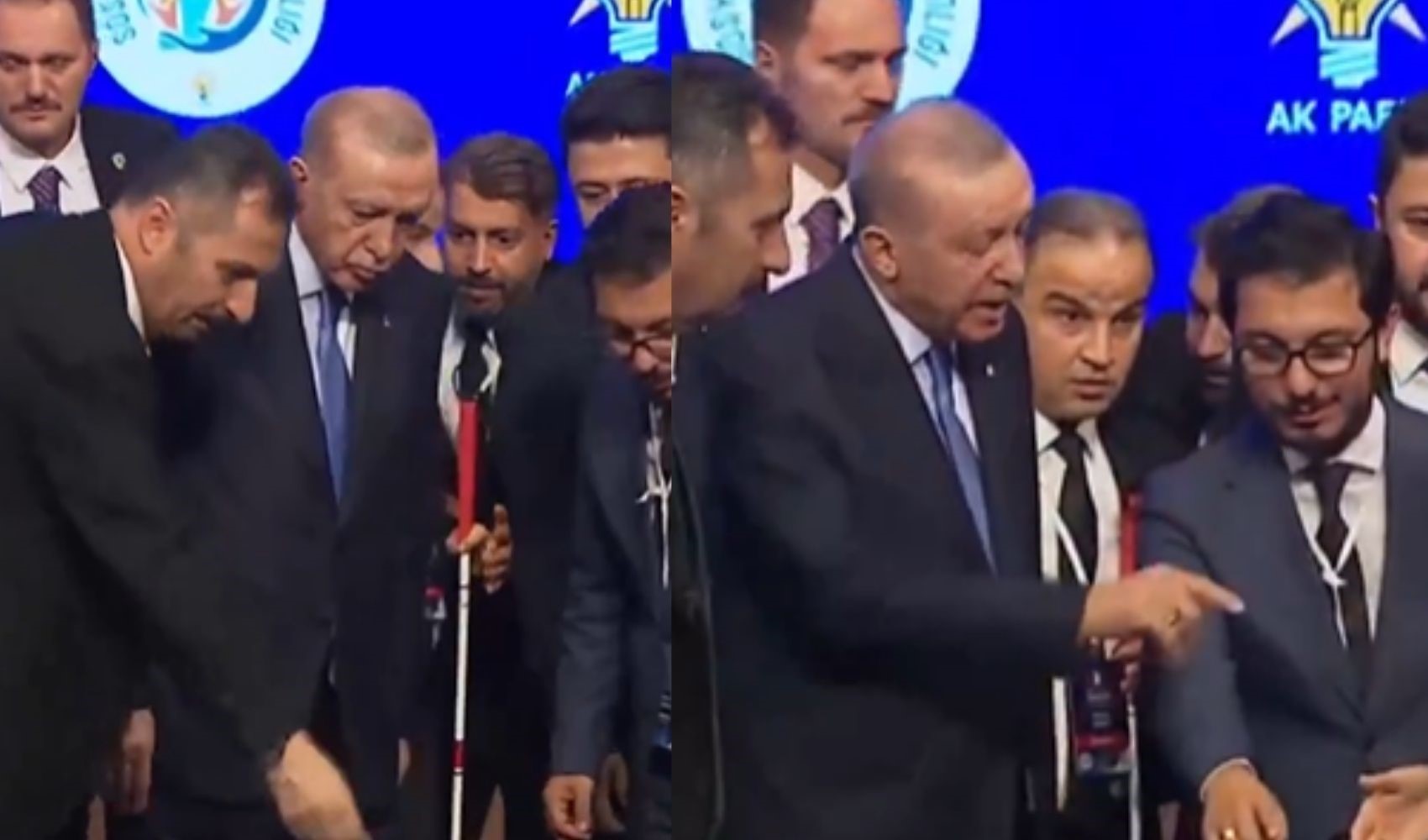 Erdoğan sahnede sinirlendi: Çocukları gösterdi