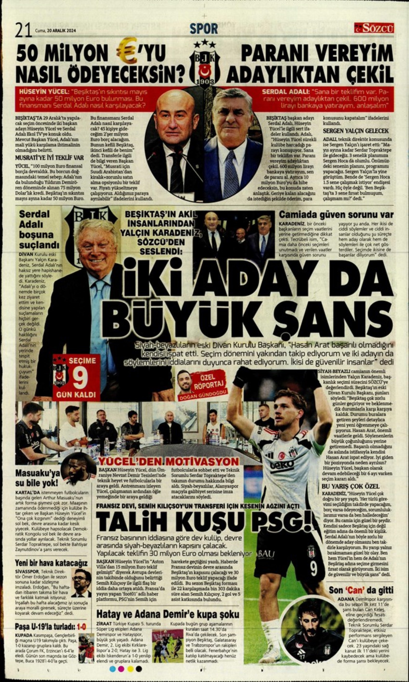 Talisca è fatta? Il Fenerbahçe vola in Arabia: crisi Dybala al Galatasaray: i titoli sportivi del 20 dicembre 2024