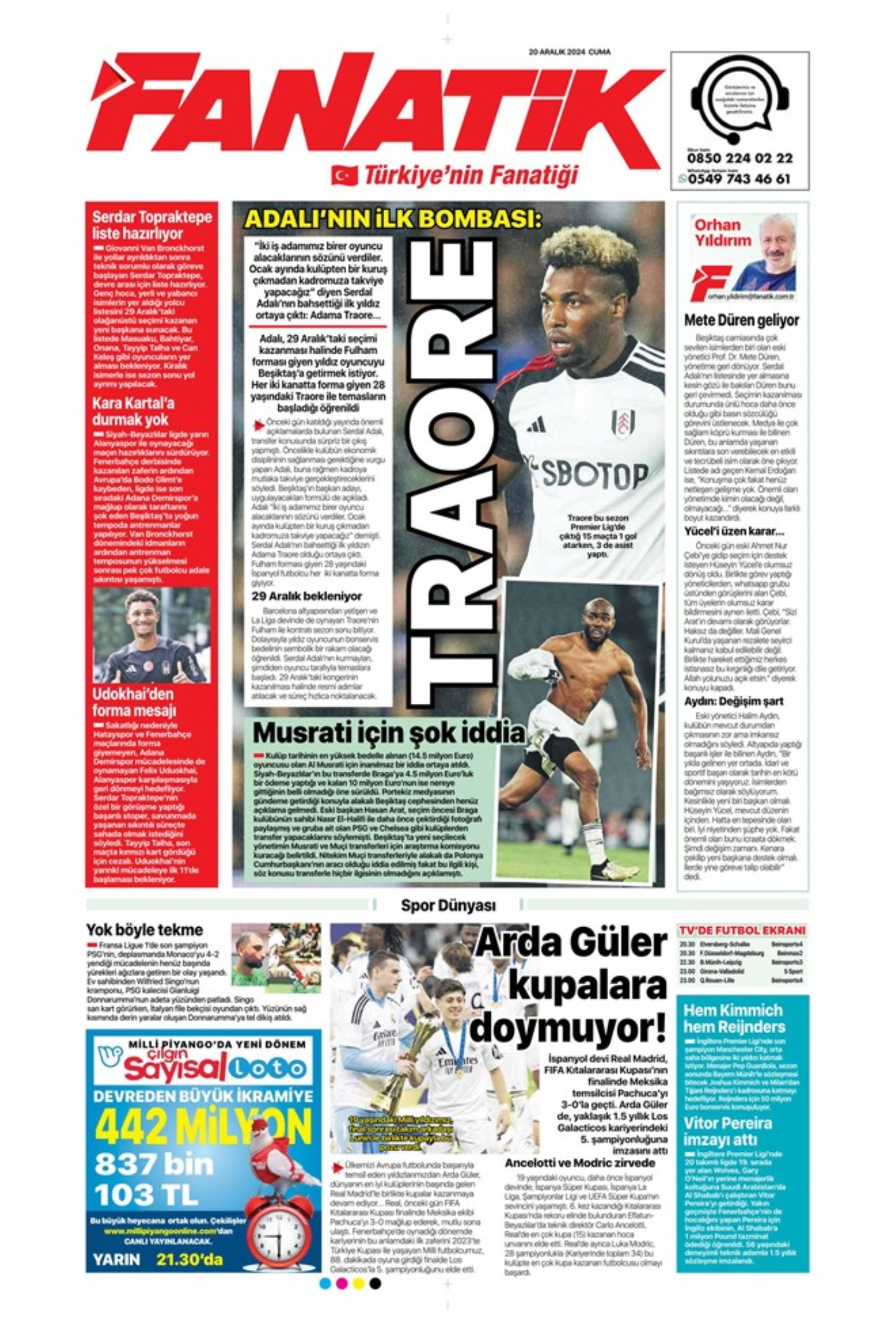 Talisca è fatta? Il Fenerbahçe vola in Arabia: crisi Dybala al Galatasaray: i titoli sportivi del 20 dicembre 2024