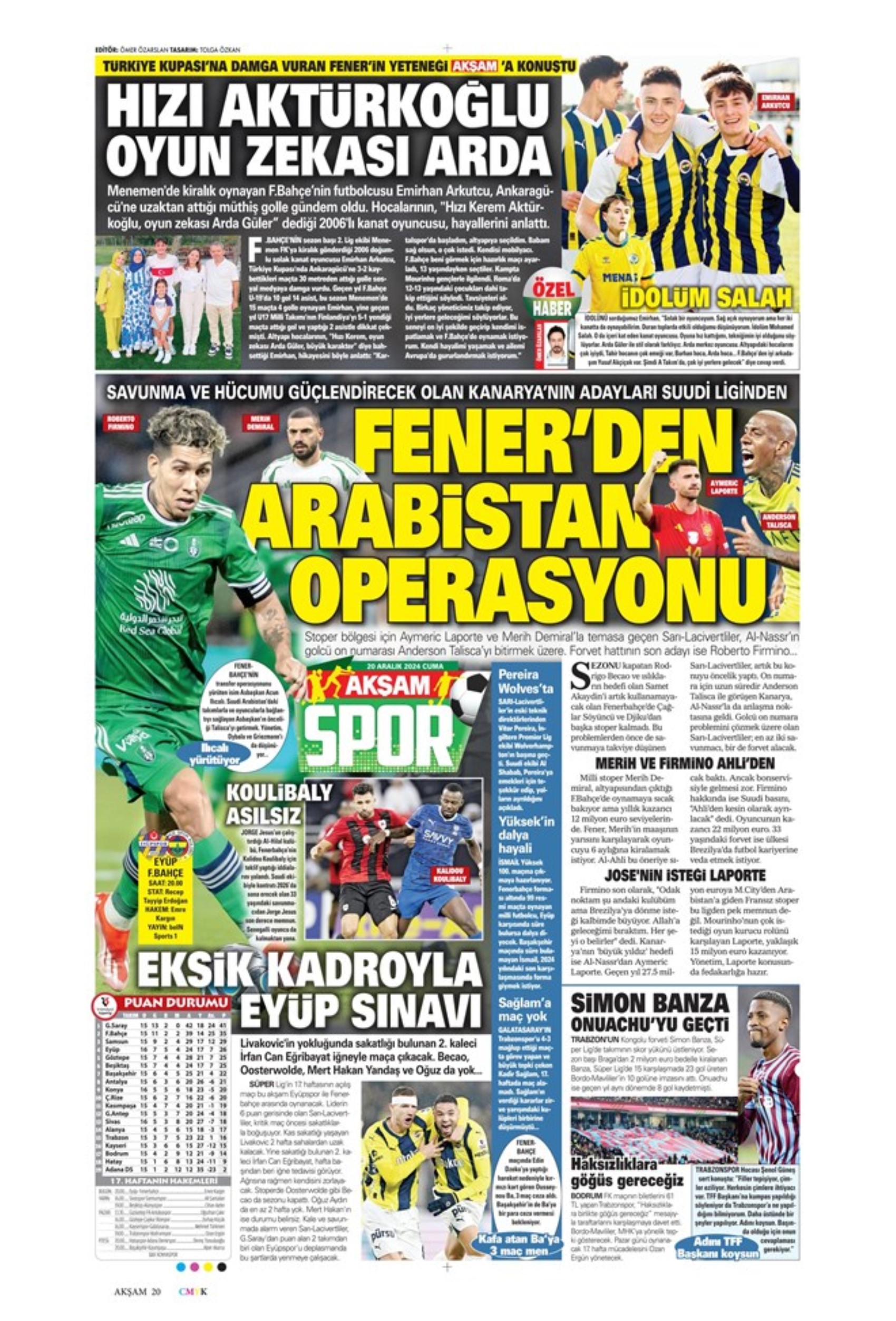Talisca è fatta? Il Fenerbahçe vola in Arabia: crisi Dybala al Galatasaray: i titoli sportivi del 20 dicembre 2024