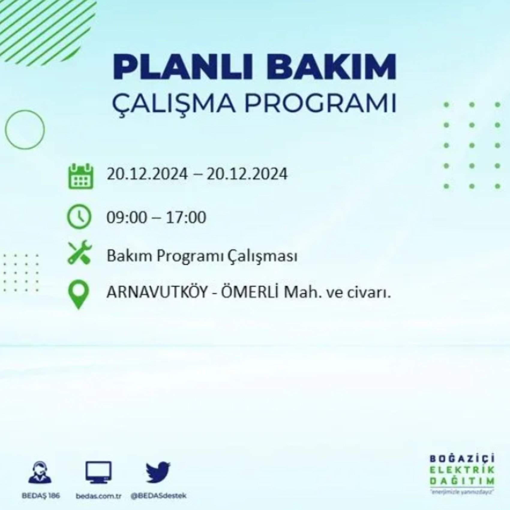 BEDAŞ açıkladı... İstanbul'da elektrik kesintisi: 20 Aralık'ta hangi mahalleler etkilenecek?