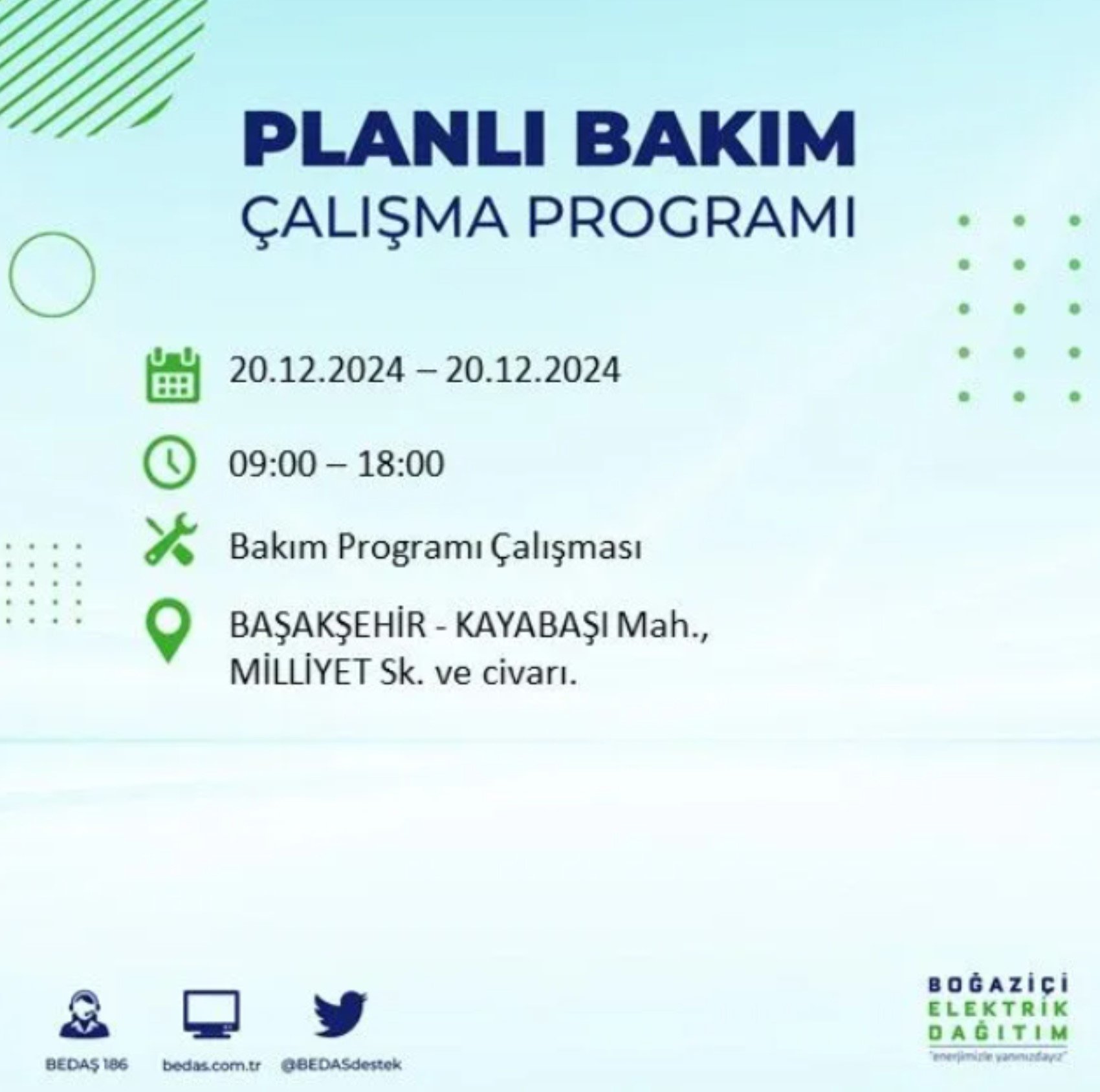 BEDAŞ açıkladı... İstanbul'da elektrik kesintisi: 20 Aralık'ta hangi mahalleler etkilenecek?