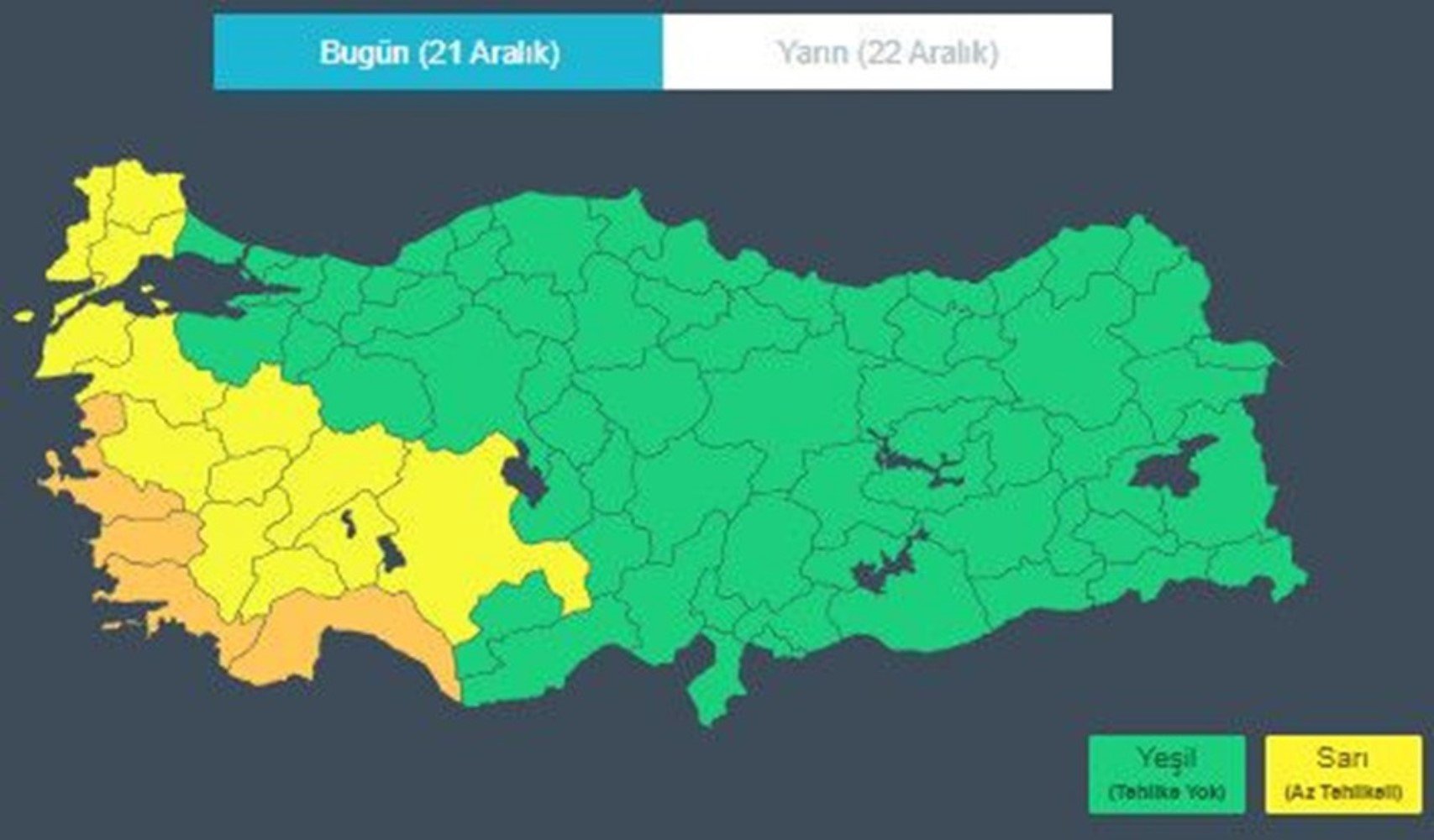 Meteoroloji'den 17 kente sarı ve turuncu kodlu uyarı: İstanbul'a 'Erbain' soğukları geliyor! İşte il il 21 Aralık Cumartesi hava durumu...