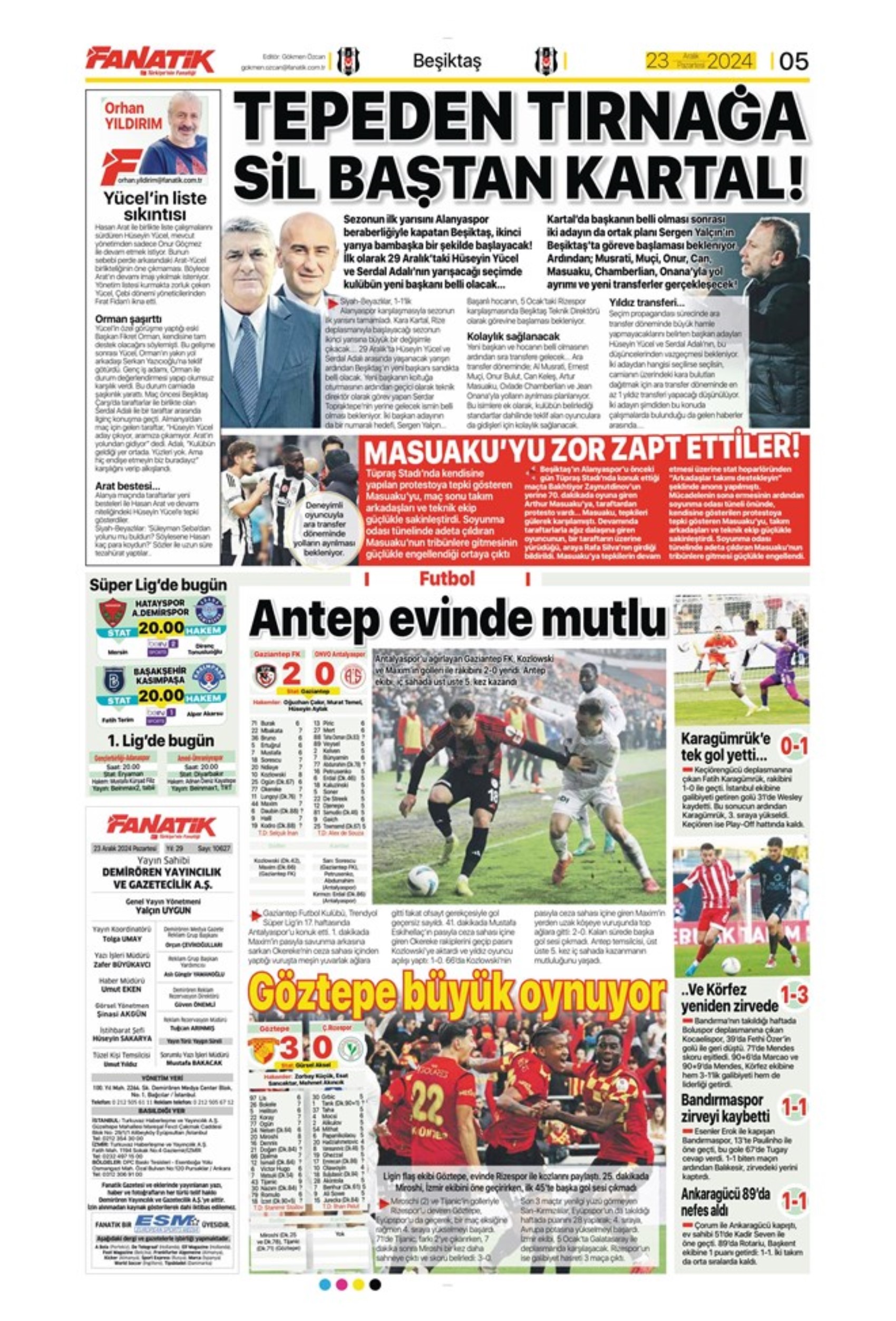 'Il Leone è solo in vetta': le prime pagine dei giornali del 23 dicembre