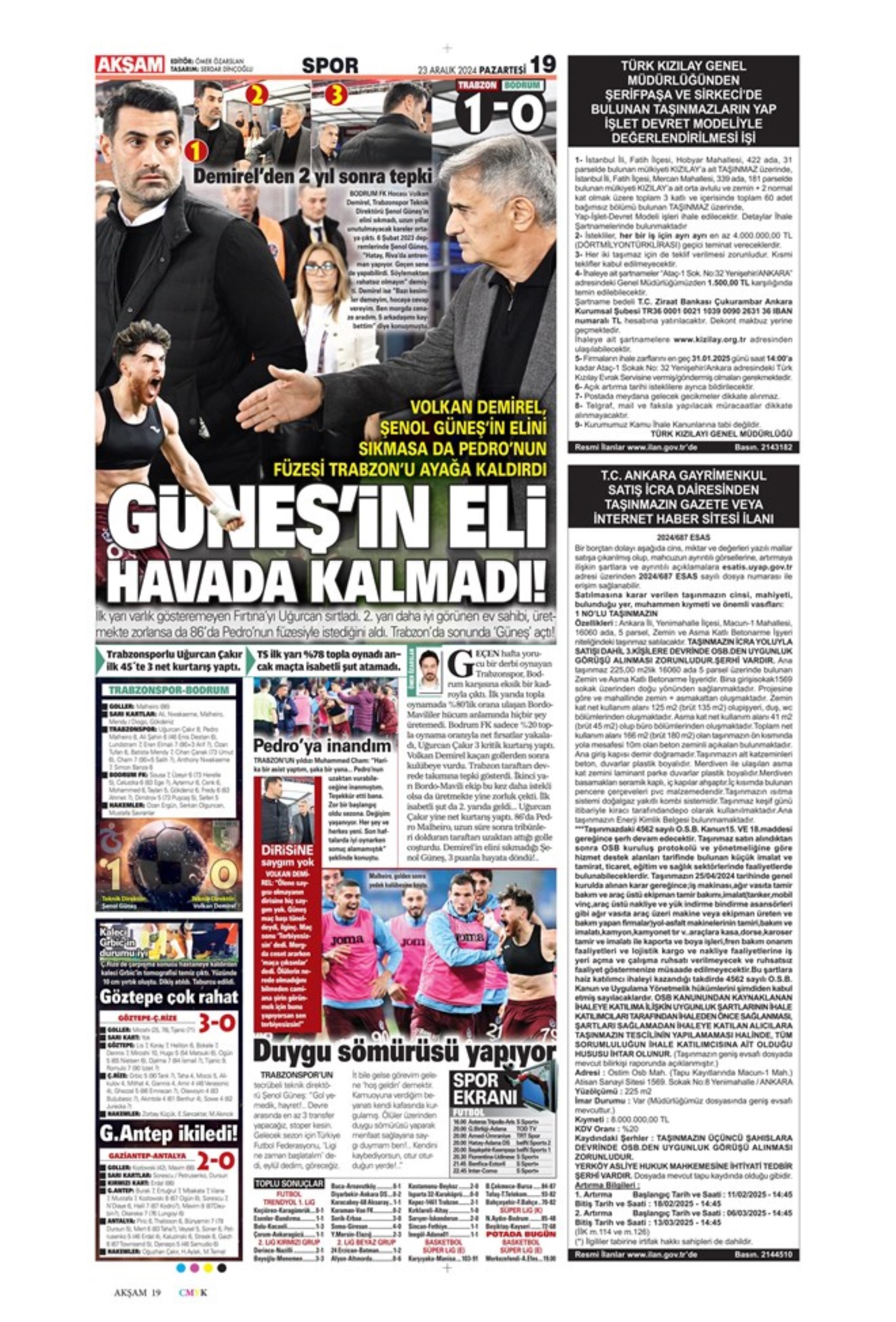 'Il Leone è solo in vetta': le prime pagine dei giornali del 23 dicembre
