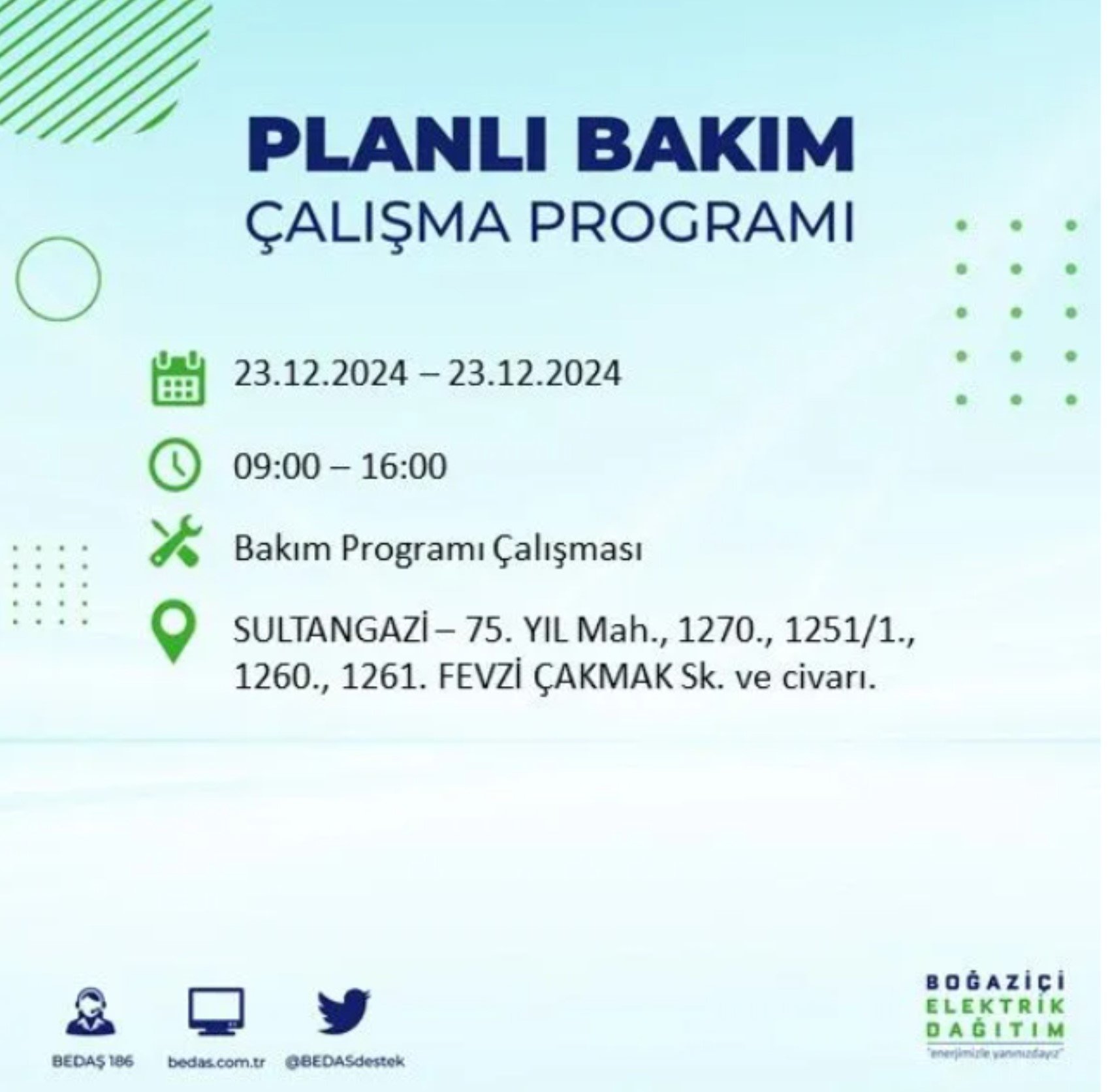 BEDAŞ açıkladı... İstanbul'da elektrik kesintisi: 23 Aralık'ta hangi mahalleler etkilenecek?