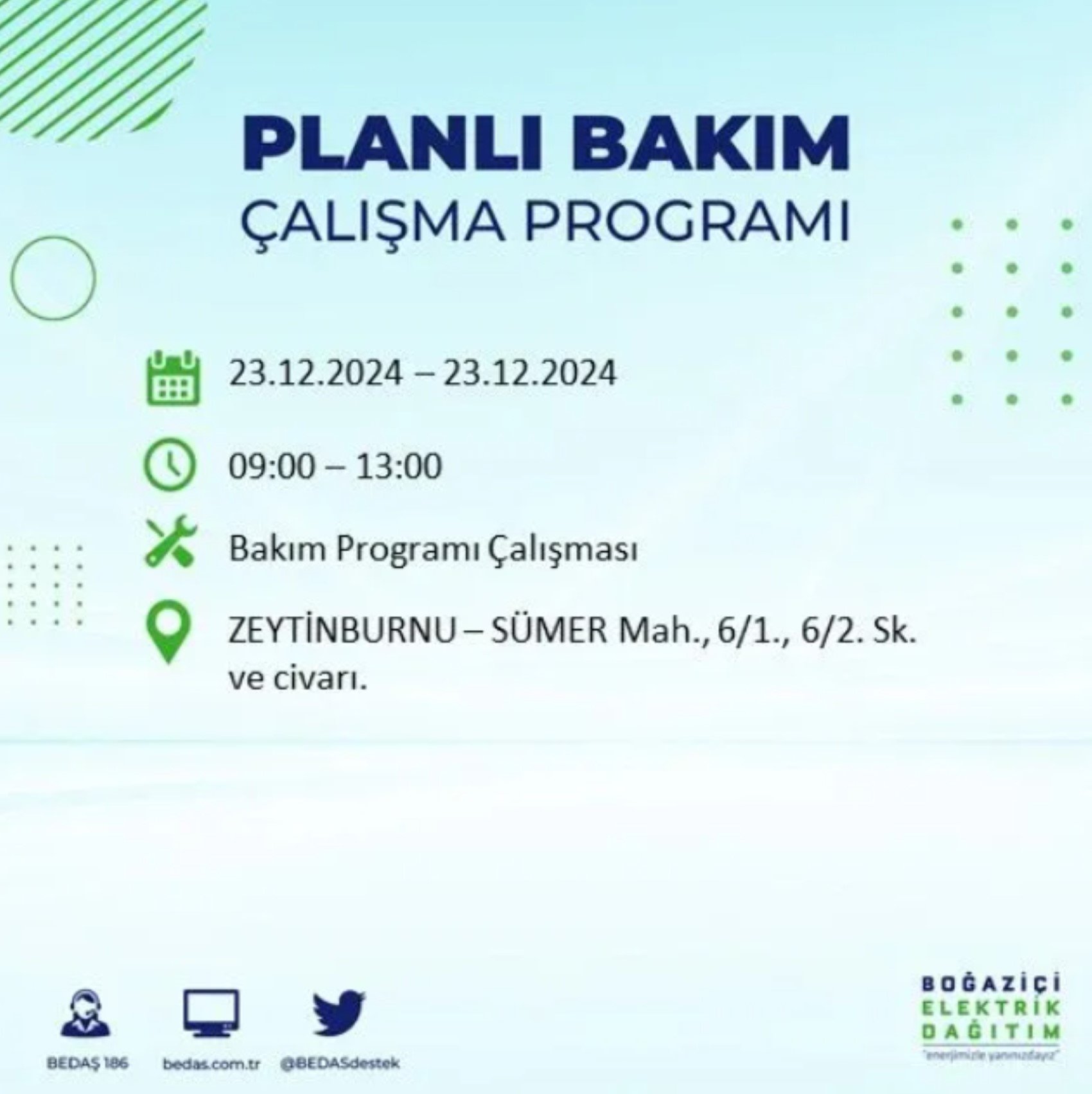 BEDAŞ açıkladı... İstanbul'da elektrik kesintisi: 23 Aralık'ta hangi mahalleler etkilenecek?