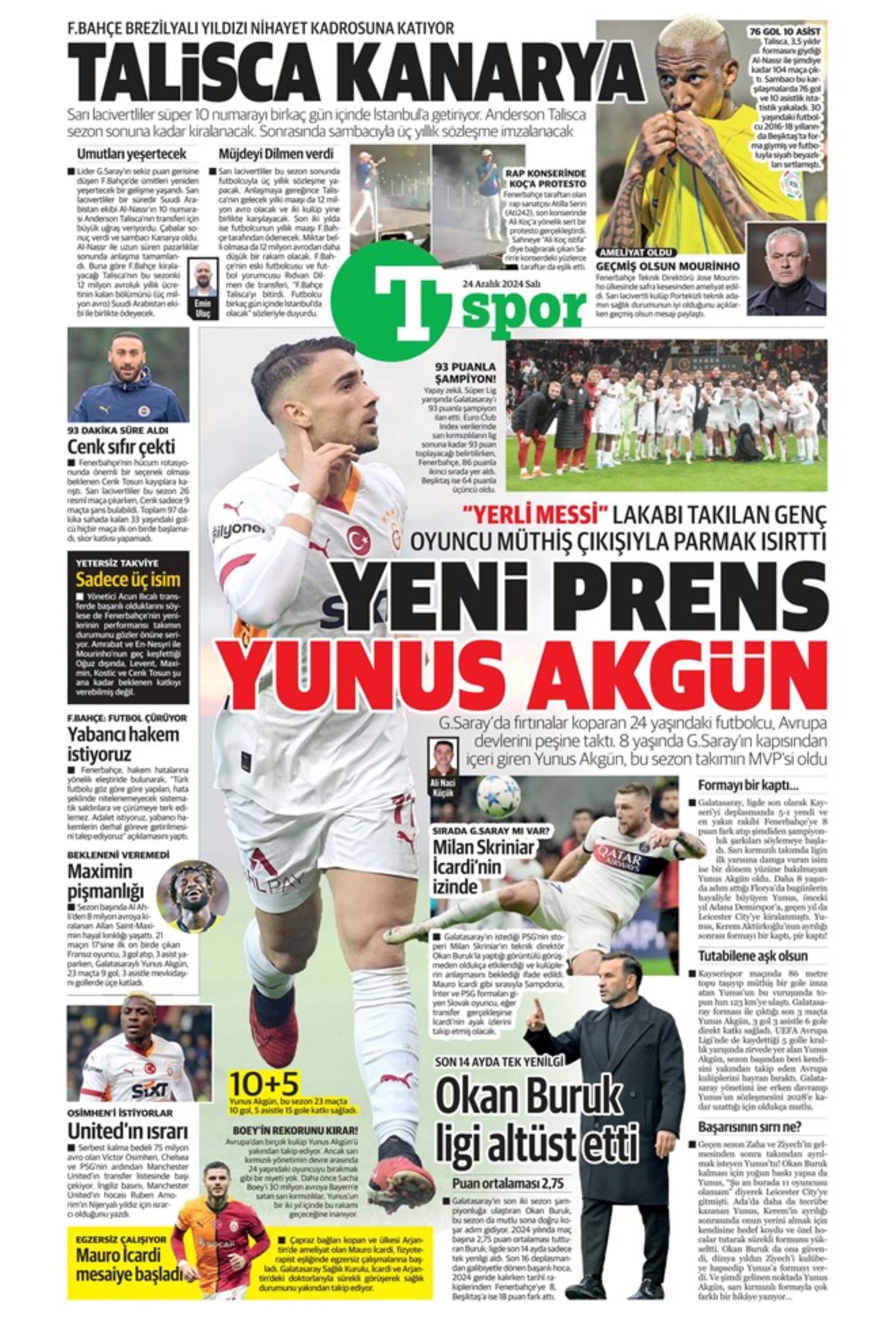 Galatasaray ve Fenerbahçe'de transfer harekatı: İşte sporun manşetleri