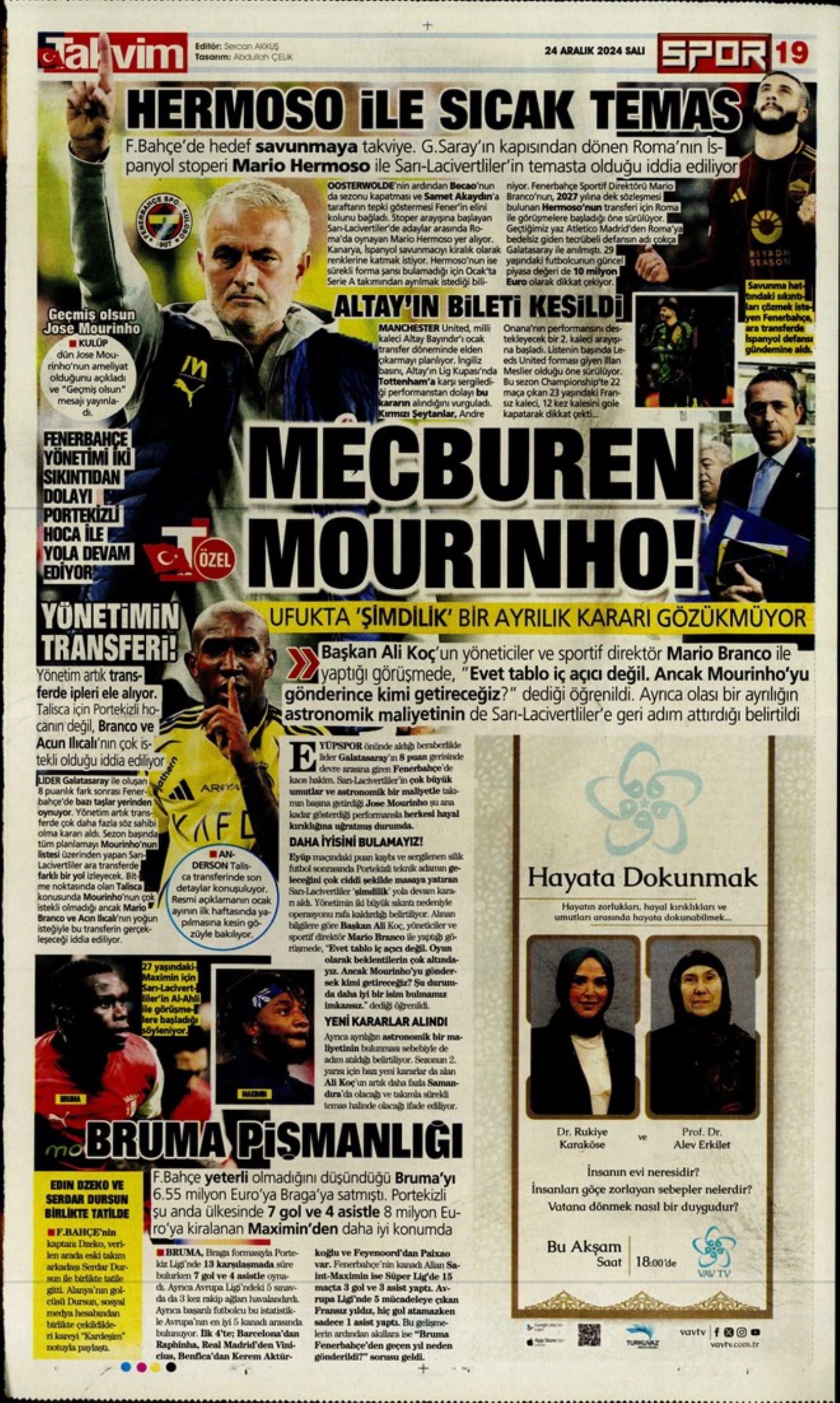 Galatasaray ve Fenerbahçe'de transfer harekatı: İşte sporun manşetleri