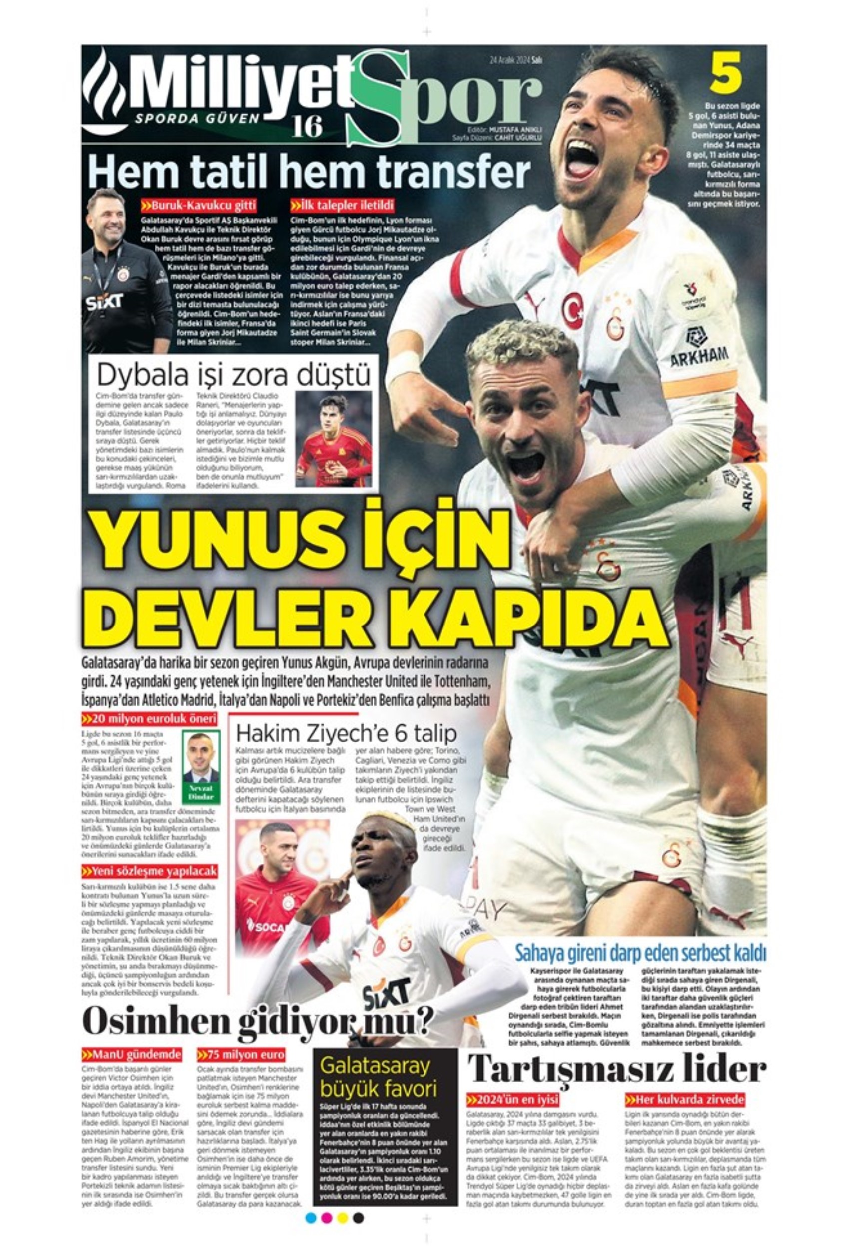 Galatasaray ve Fenerbahçe'de transfer harekatı: İşte sporun manşetleri