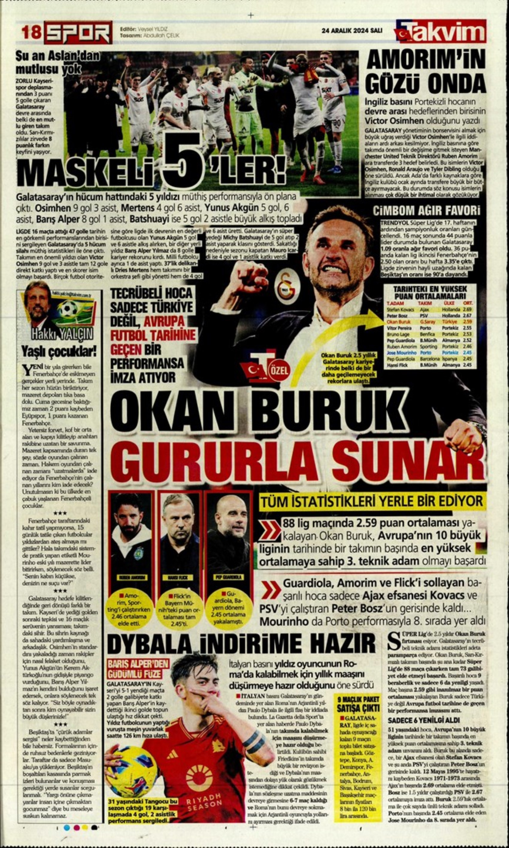 Galatasaray ve Fenerbahçe'de transfer harekatı: İşte sporun manşetleri