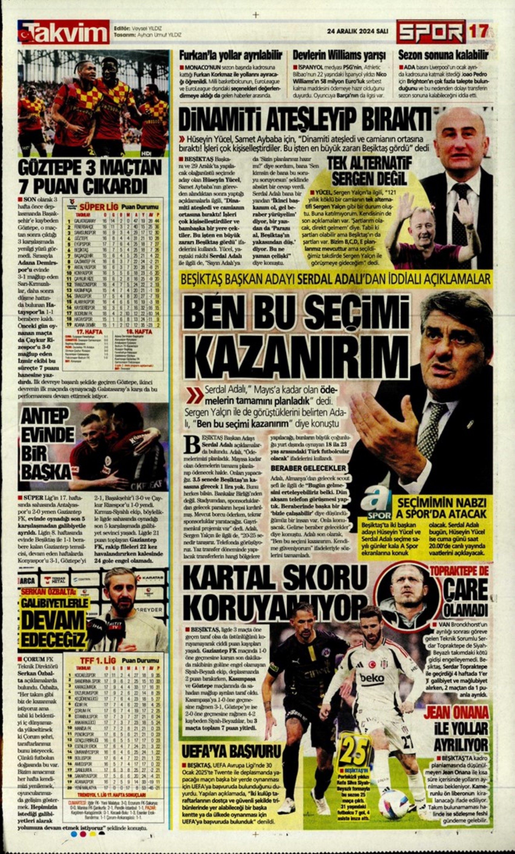 Galatasaray ve Fenerbahçe'de transfer harekatı: İşte sporun manşetleri