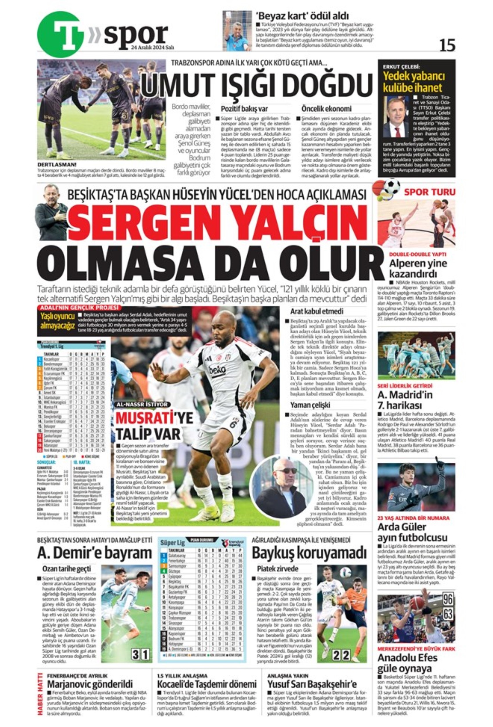 Galatasaray ve Fenerbahçe'de transfer harekatı: İşte sporun manşetleri