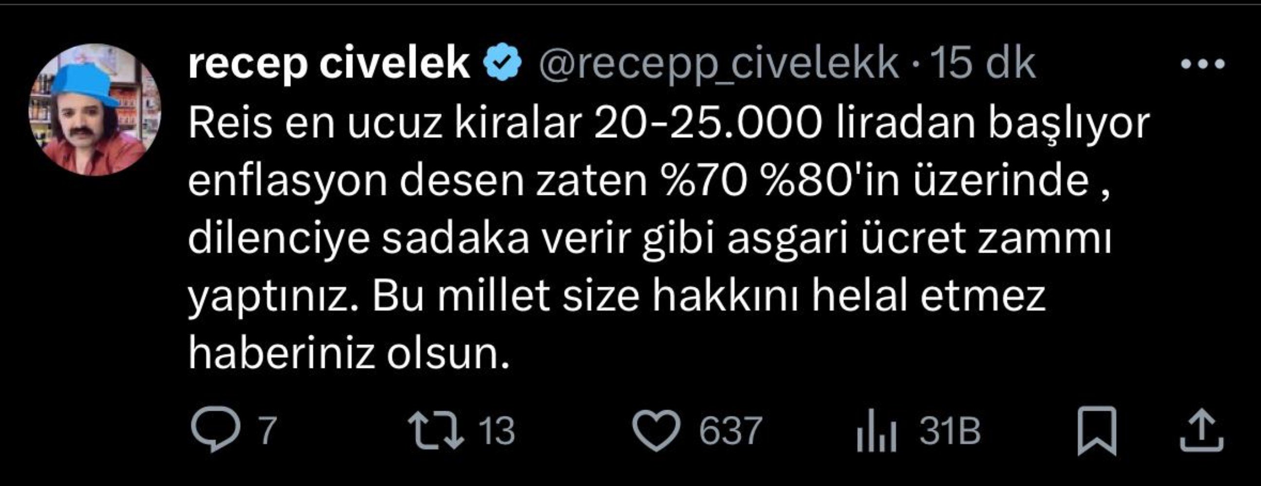 Cumhurbaşkanı Erdoğan'ın yeni asgari ücret mesajının altına yorum yağdı: 'Fazla olmuş 18 bin 500 TL yeterdi'