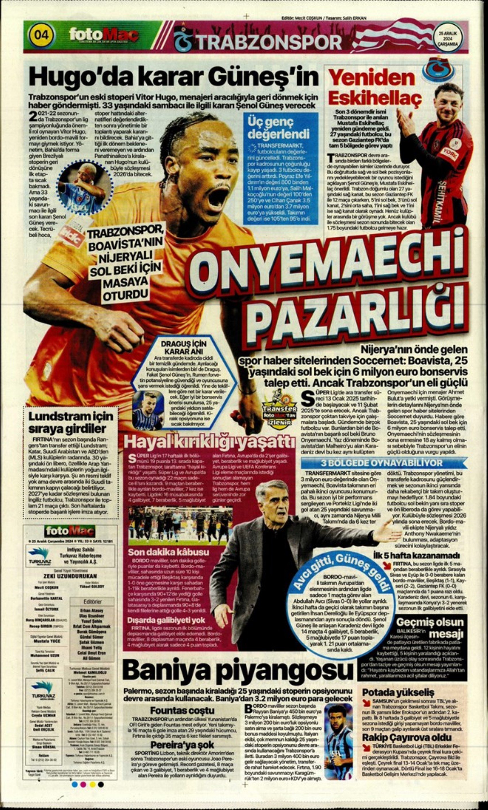 Galatasaray'dan Kolo Muani ve Mikaudatze atağı, Fenerbahçe'de Kevin De Bruyne sürprizi: 25 Aralık sporun manşetleri