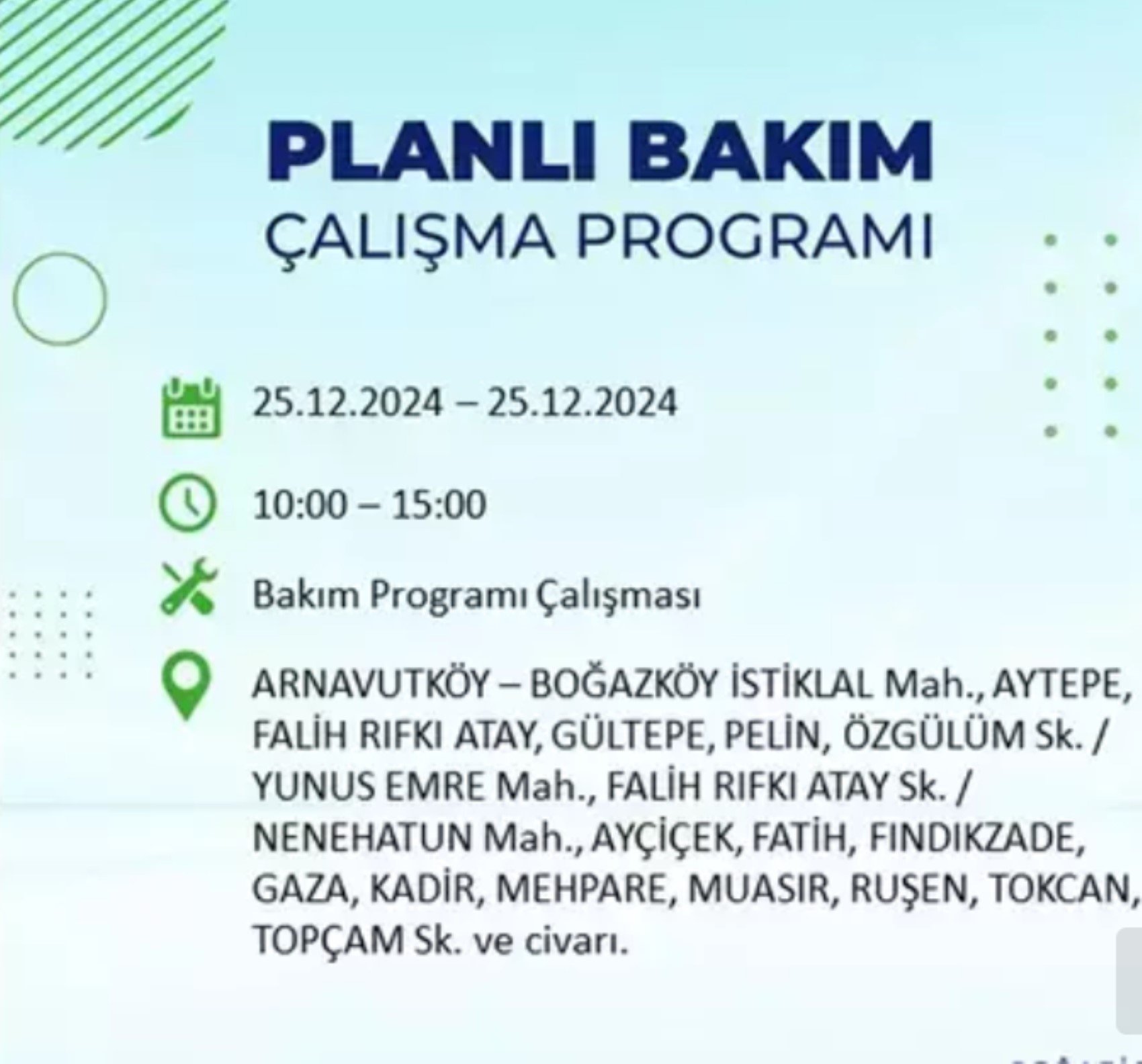 BEDAŞ açıkladı... İstanbul'da elektrik kesintisi: 25 Aralık'ta hangi mahalleler etkilenecek?