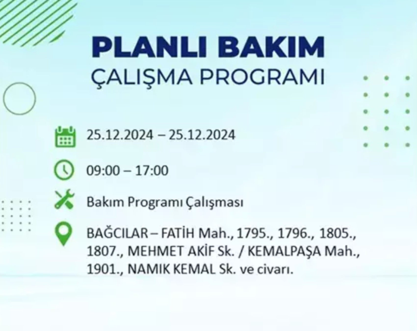 BEDAŞ açıkladı... İstanbul'da elektrik kesintisi: 25 Aralık'ta hangi mahalleler etkilenecek?