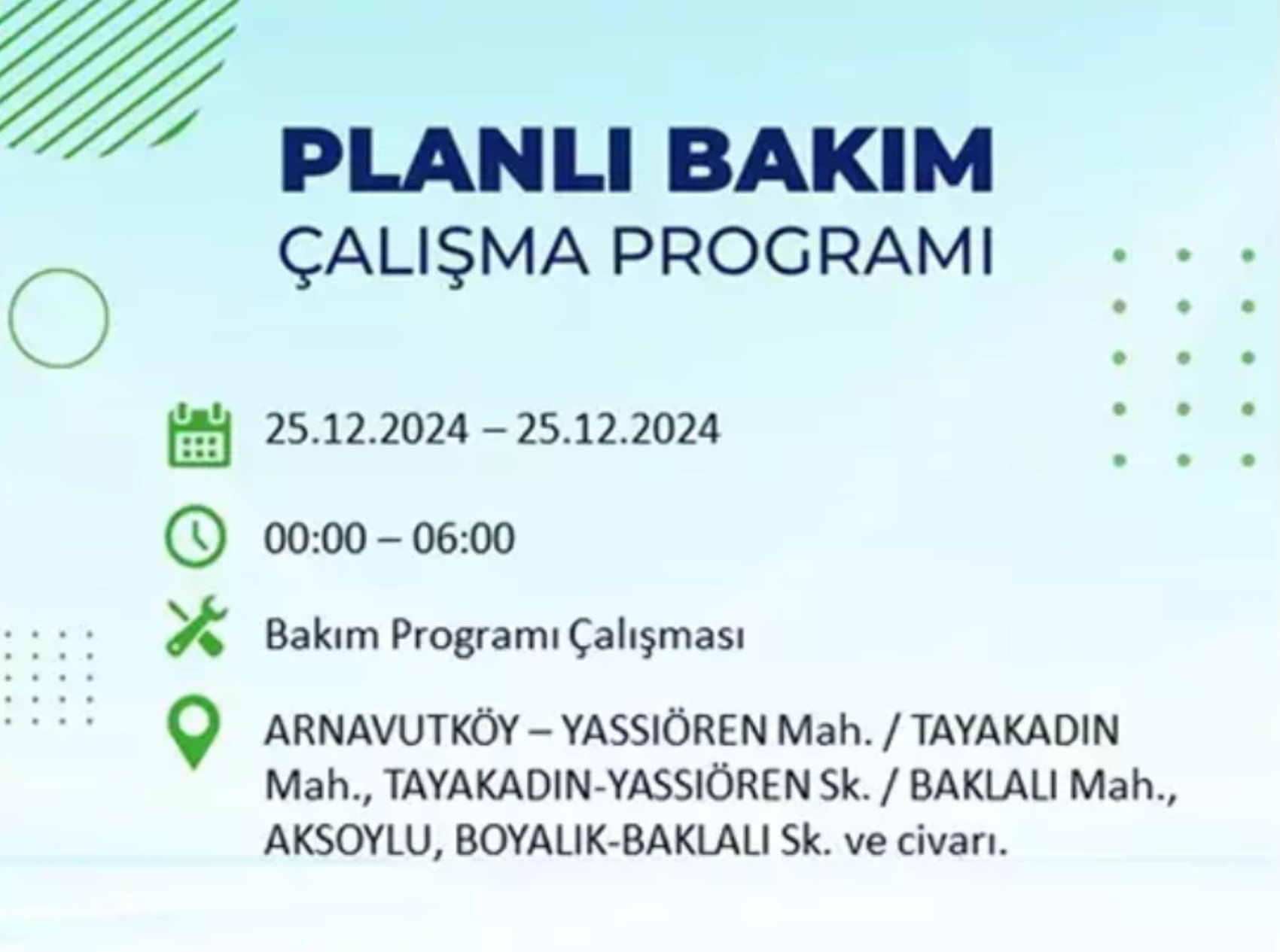 BEDAŞ açıkladı... İstanbul'da elektrik kesintisi: 25 Aralık'ta hangi mahalleler etkilenecek?