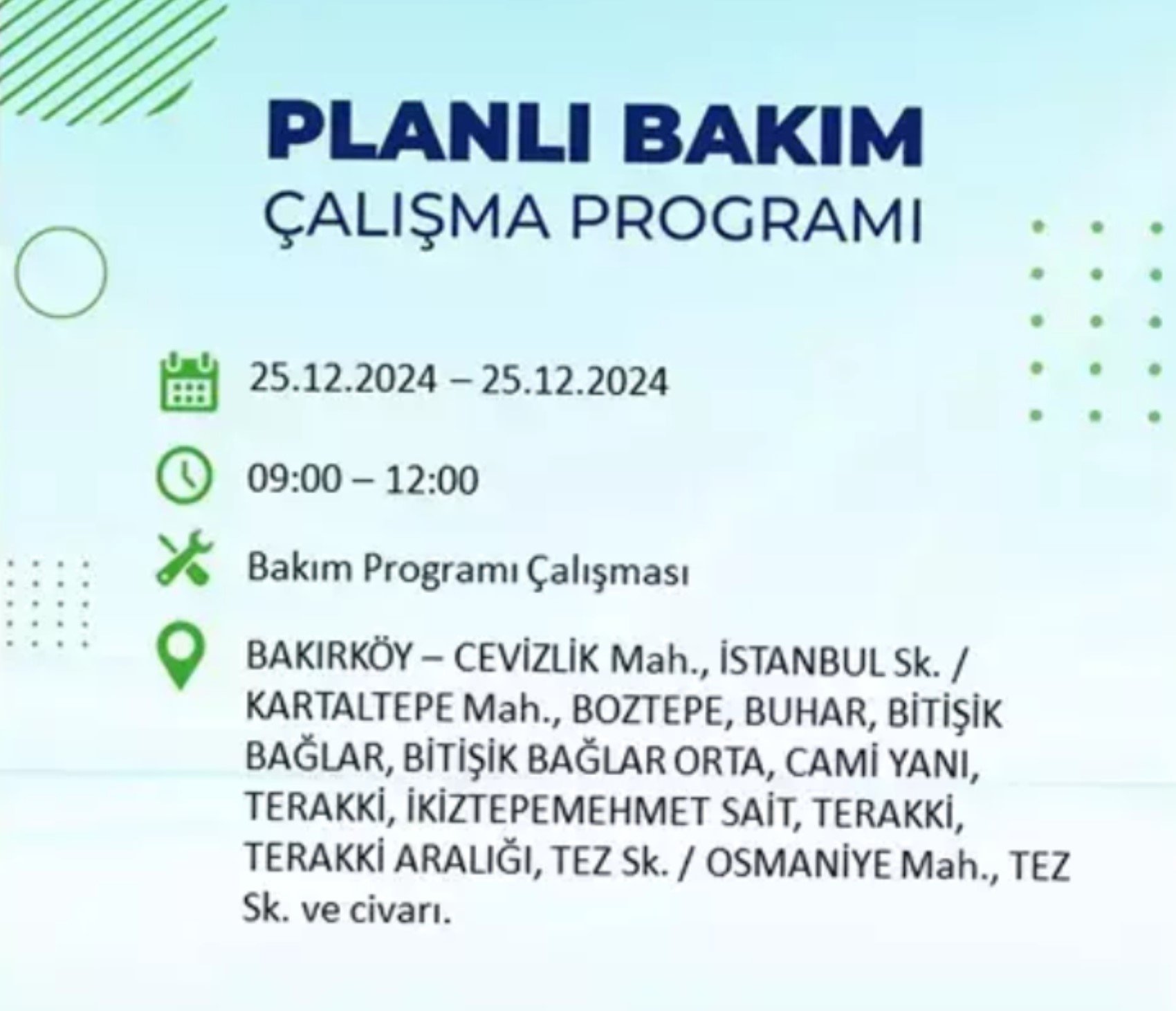 BEDAŞ açıkladı... İstanbul'da elektrik kesintisi: 25 Aralık'ta hangi mahalleler etkilenecek?