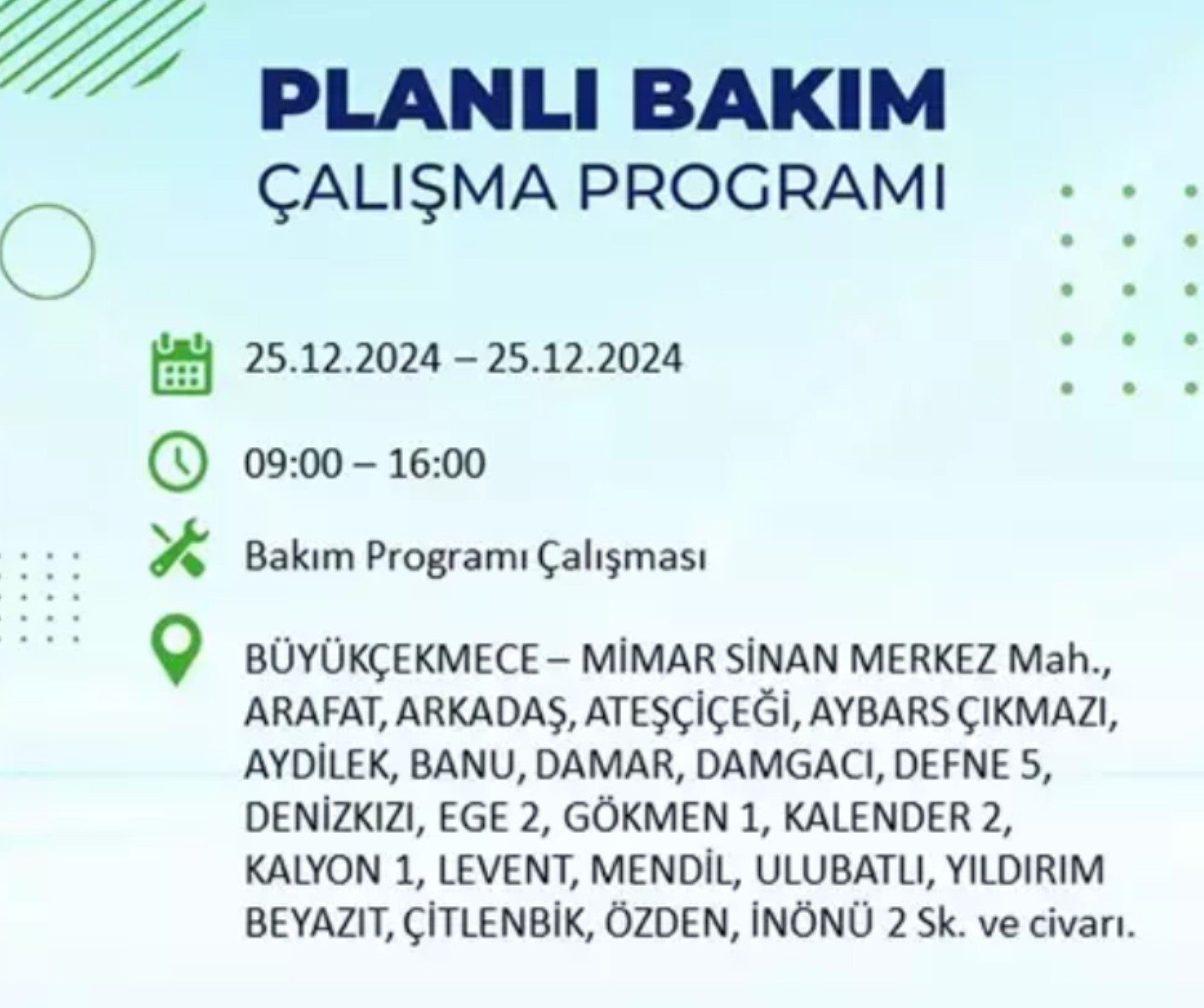 BEDAŞ açıkladı... İstanbul'da elektrik kesintisi: 25 Aralık'ta hangi mahalleler etkilenecek?