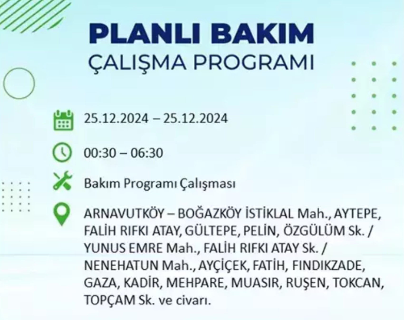 BEDAŞ açıkladı... İstanbul'da elektrik kesintisi: 25 Aralık'ta hangi mahalleler etkilenecek?