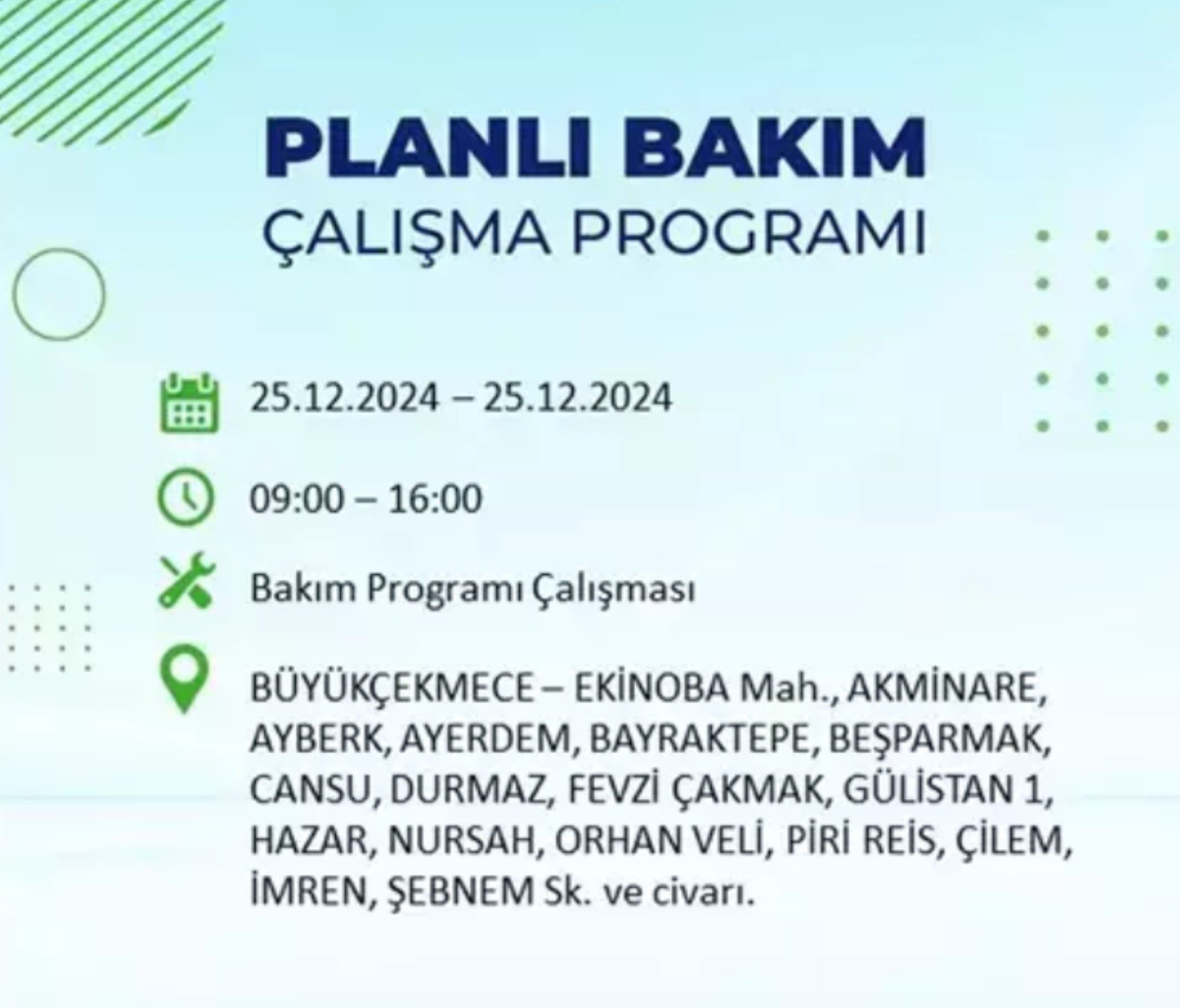 BEDAŞ açıkladı... İstanbul'da elektrik kesintisi: 25 Aralık'ta hangi mahalleler etkilenecek?