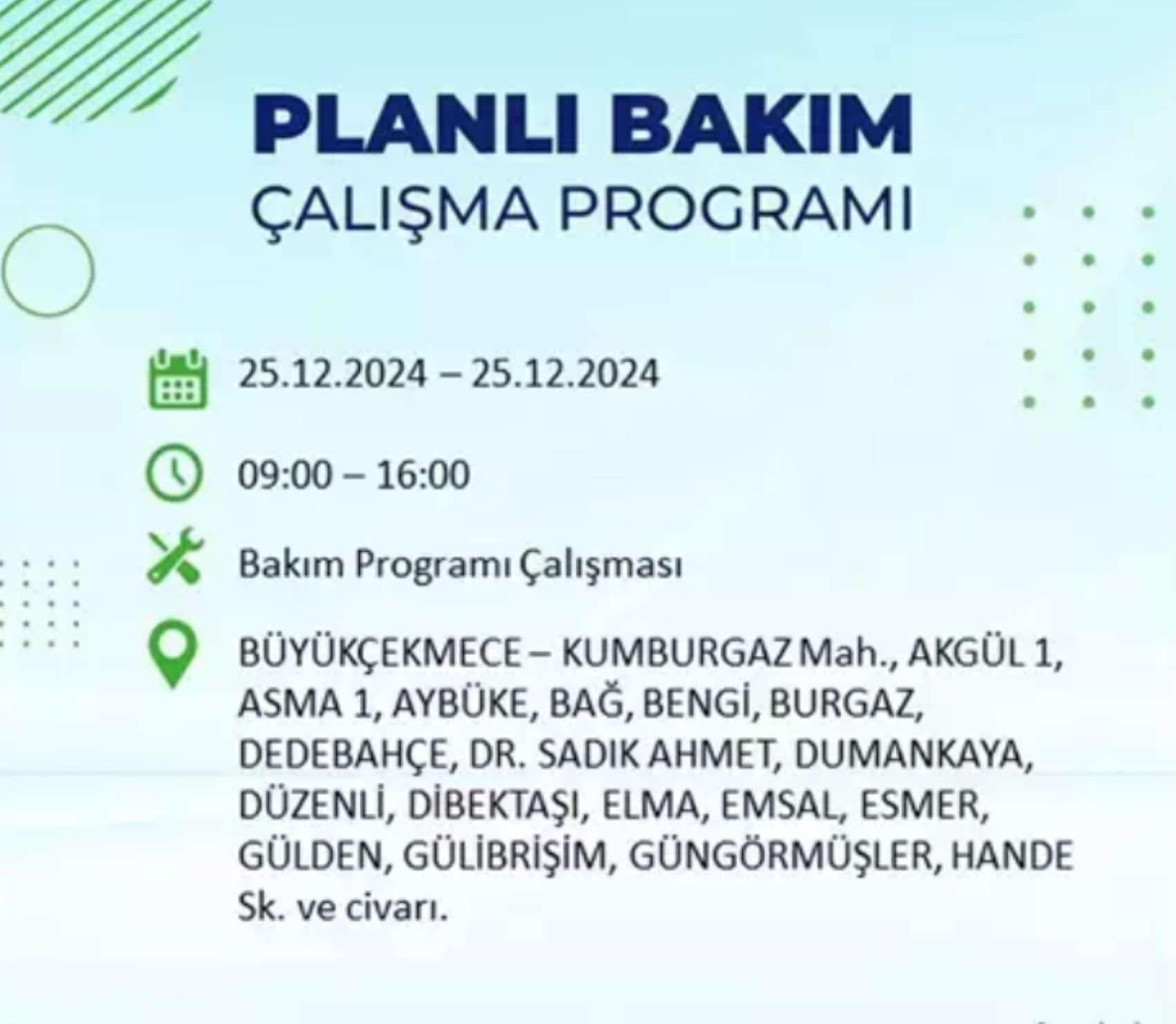 BEDAŞ açıkladı... İstanbul'da elektrik kesintisi: 25 Aralık'ta hangi mahalleler etkilenecek?