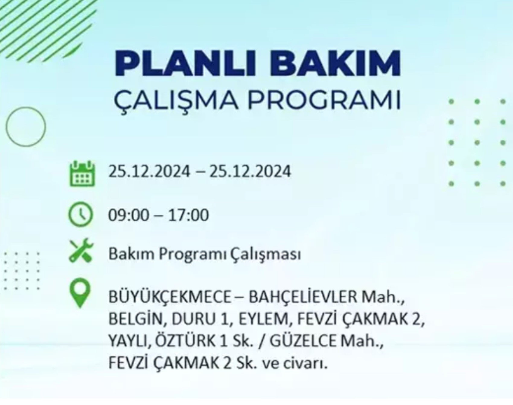 BEDAŞ açıkladı... İstanbul'da elektrik kesintisi: 25 Aralık'ta hangi mahalleler etkilenecek?