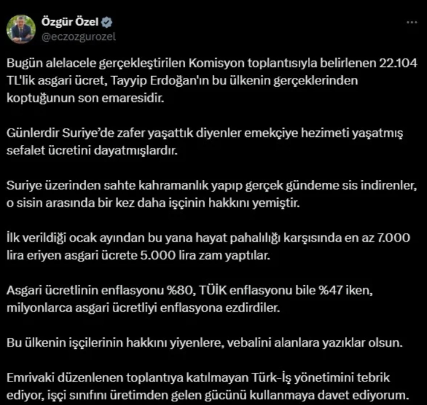 Asgari ücret beklenenin çok altında kaldı: Liderlerden zam tepkisi geldi!