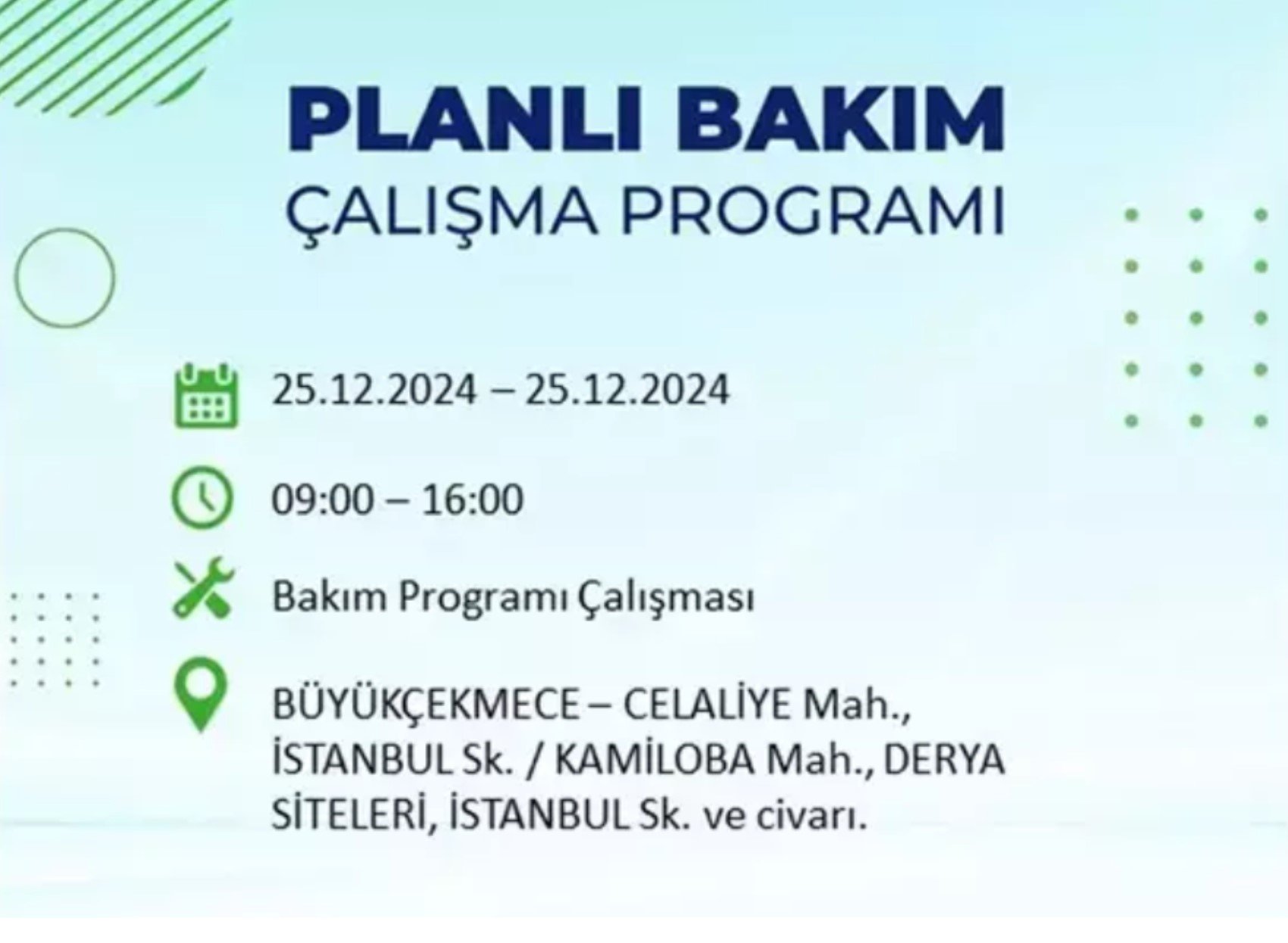 BEDAŞ açıkladı... İstanbul'da elektrik kesintisi: 25 Aralık'ta hangi mahalleler etkilenecek?