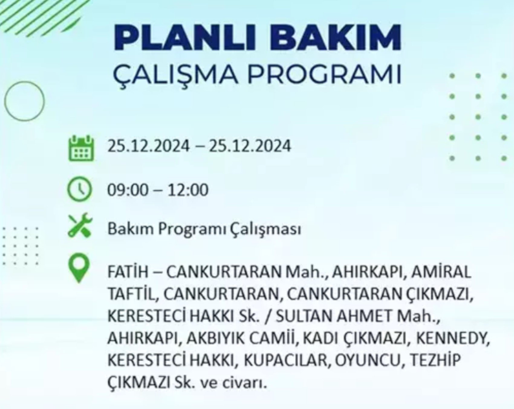 BEDAŞ açıkladı... İstanbul'da elektrik kesintisi: 25 Aralık'ta hangi mahalleler etkilenecek?