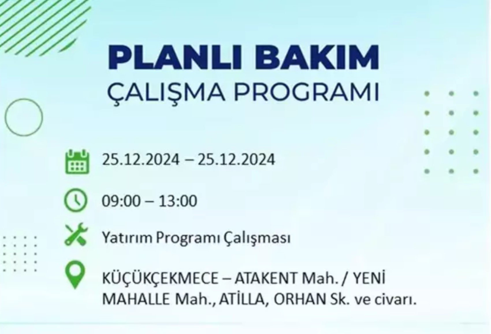 BEDAŞ açıkladı... İstanbul'da elektrik kesintisi: 25 Aralık'ta hangi mahalleler etkilenecek?