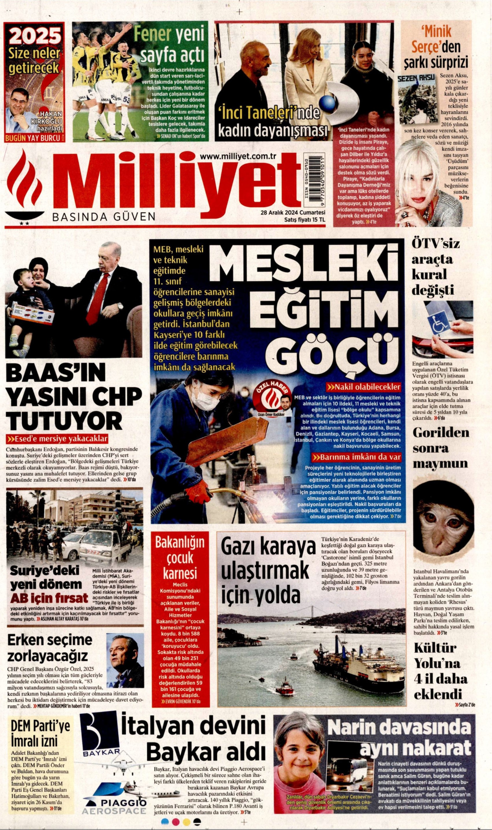 28 Aralık 2024 gazete manşetleri: Asgari ücretli ezildi, sıra emeklide mi?