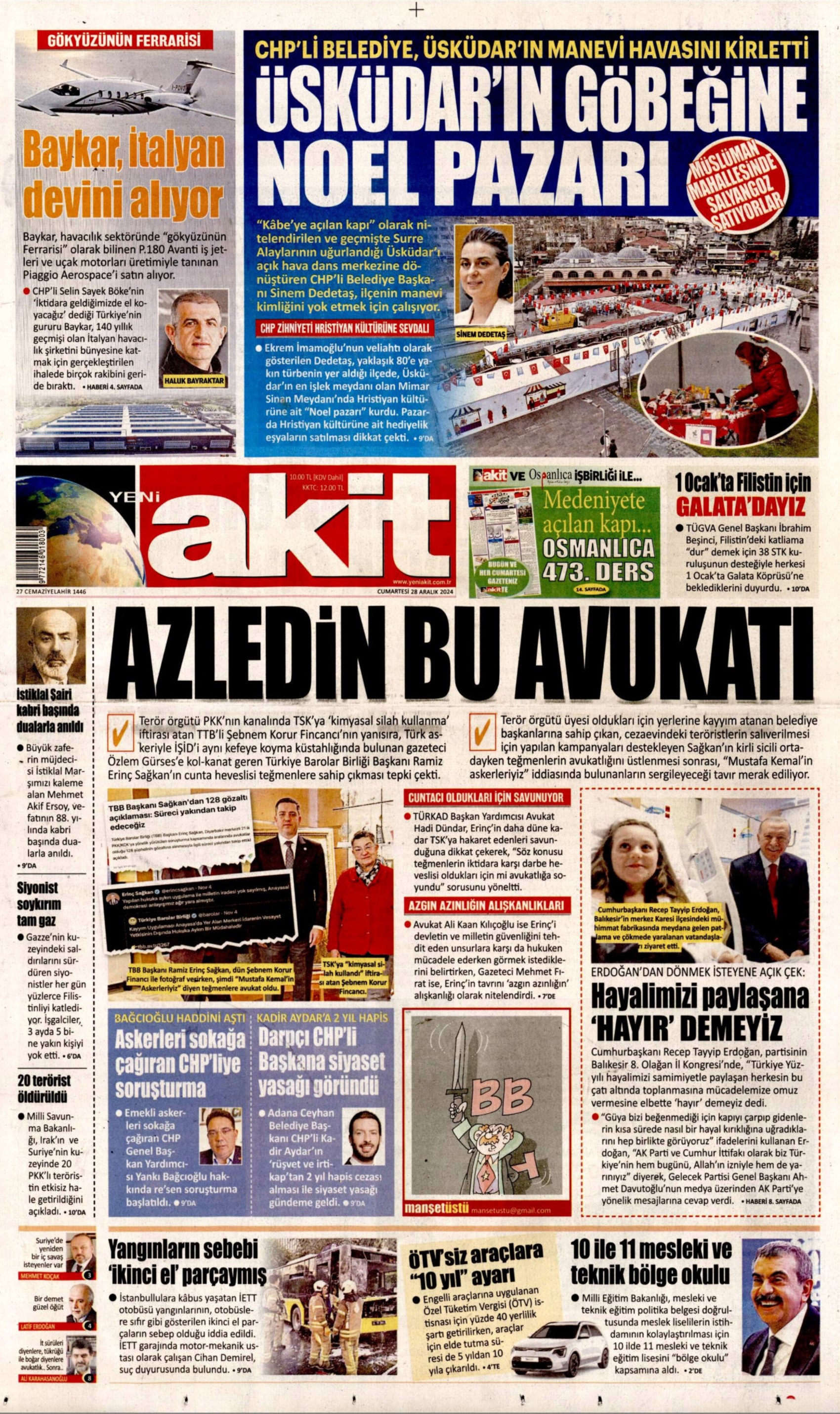 28 Aralık 2024 gazete manşetleri: Asgari ücretli ezildi, sıra emeklide mi?