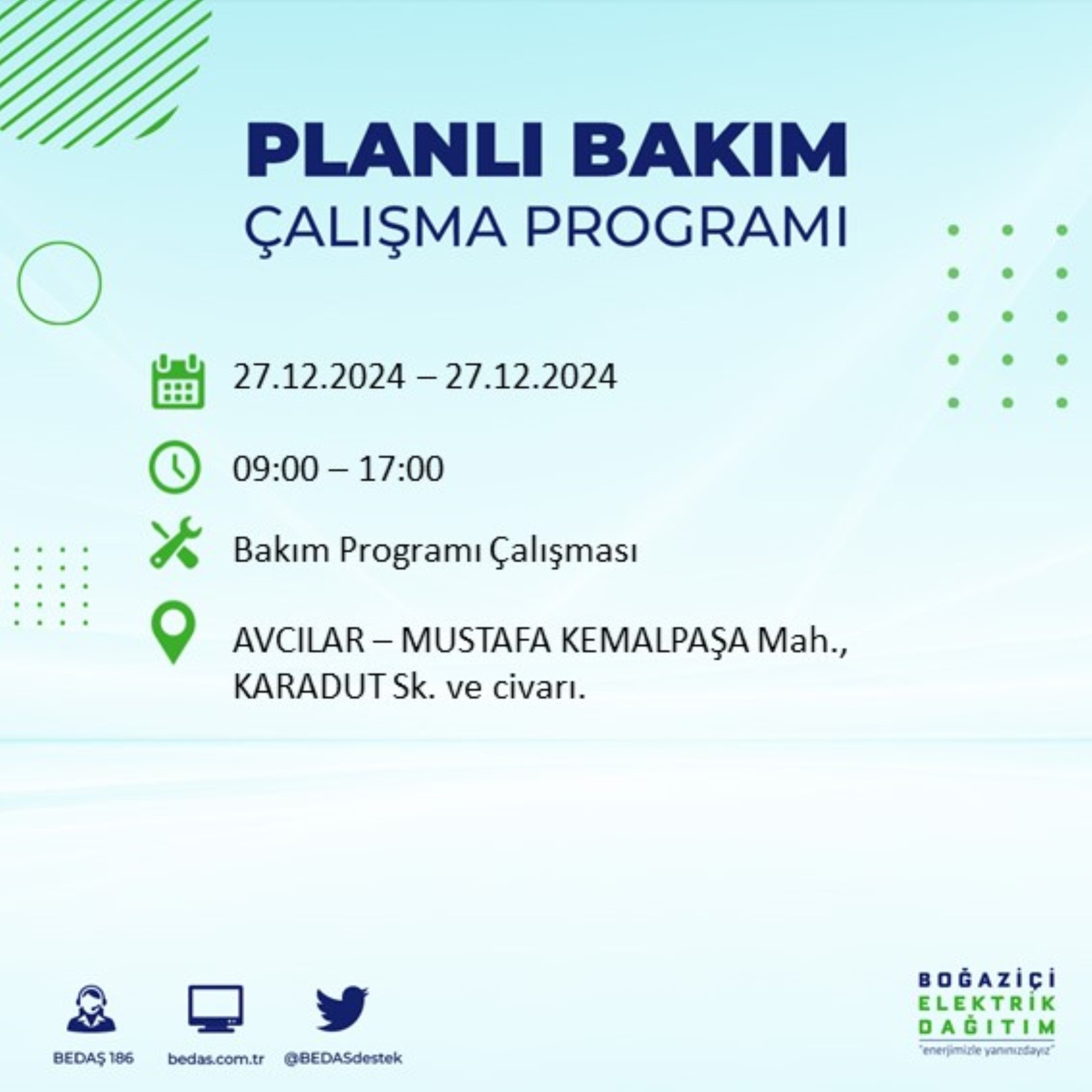 BEDAŞ ha annunciato... Interruzione di corrente a Istanbul: quali quartieri saranno interessati il 28 dicembre?
