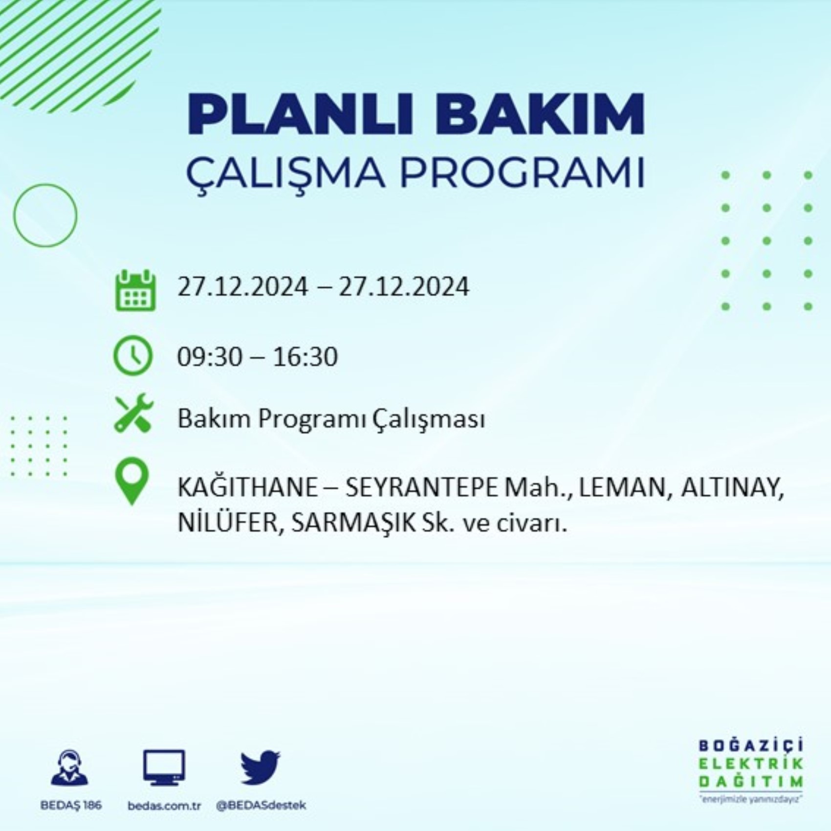 BEDAŞ ha annunciato... Interruzione di corrente a Istanbul: quali quartieri saranno interessati il 28 dicembre?
