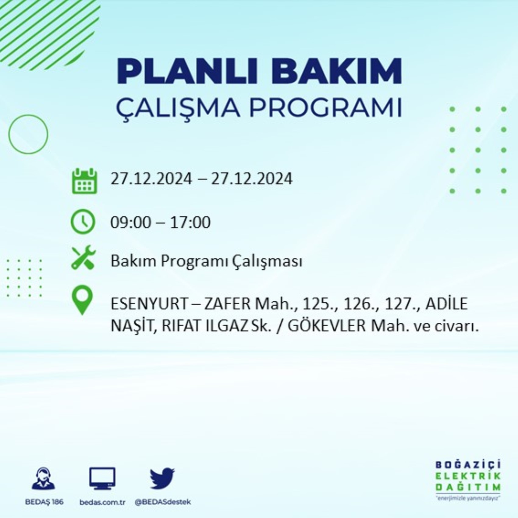 BEDAŞ ha annunciato... Interruzione di corrente a Istanbul: quali quartieri saranno interessati il 28 dicembre?