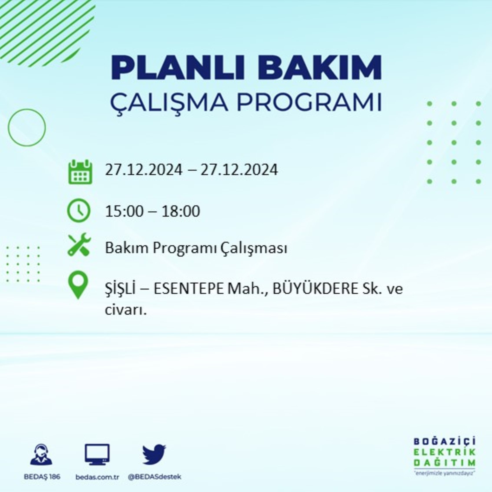 BEDAŞ ha annunciato... Interruzione di corrente a Istanbul: quali quartieri saranno interessati il 28 dicembre?