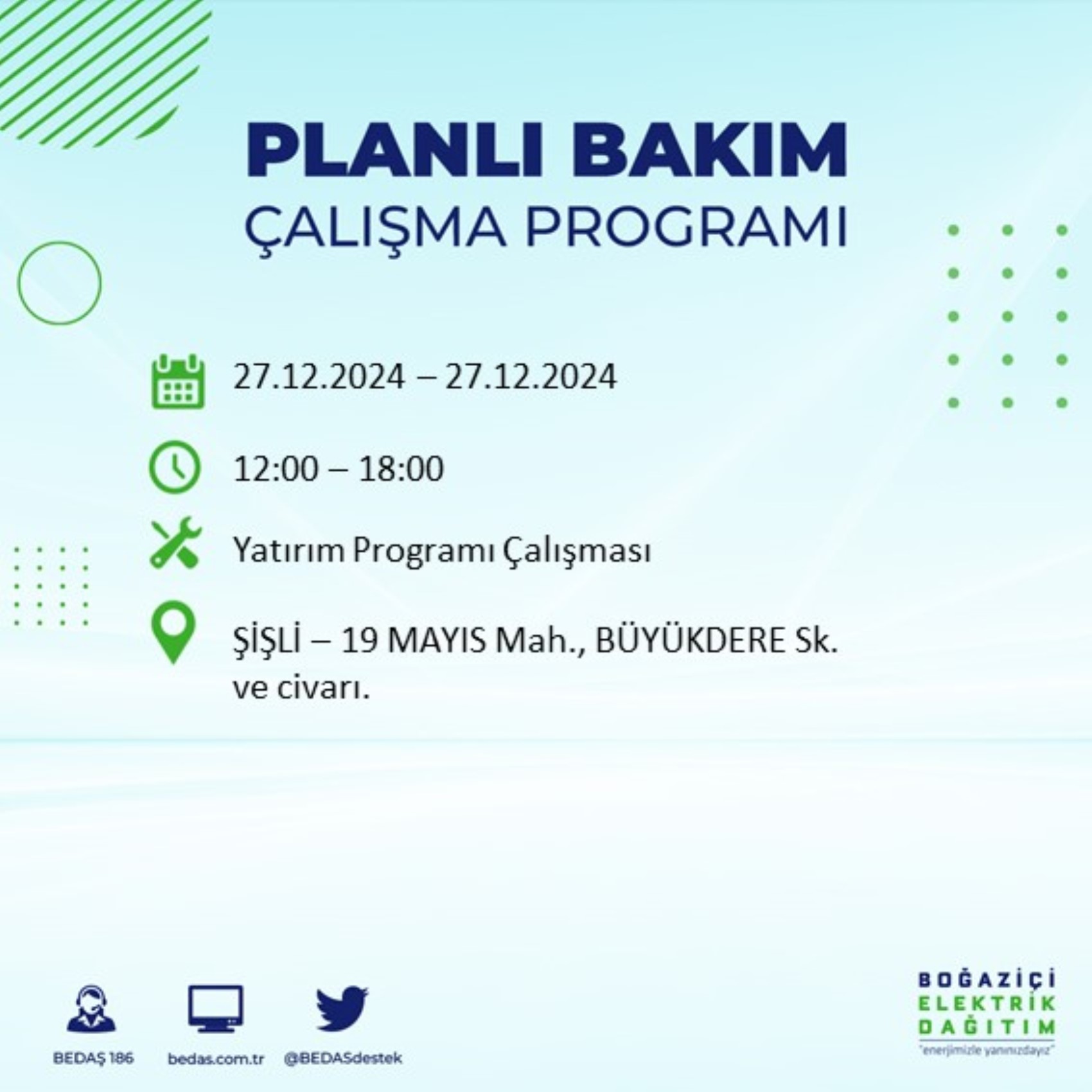 BEDAŞ ha annunciato... Interruzione di corrente a Istanbul: quali quartieri saranno interessati il 28 dicembre?