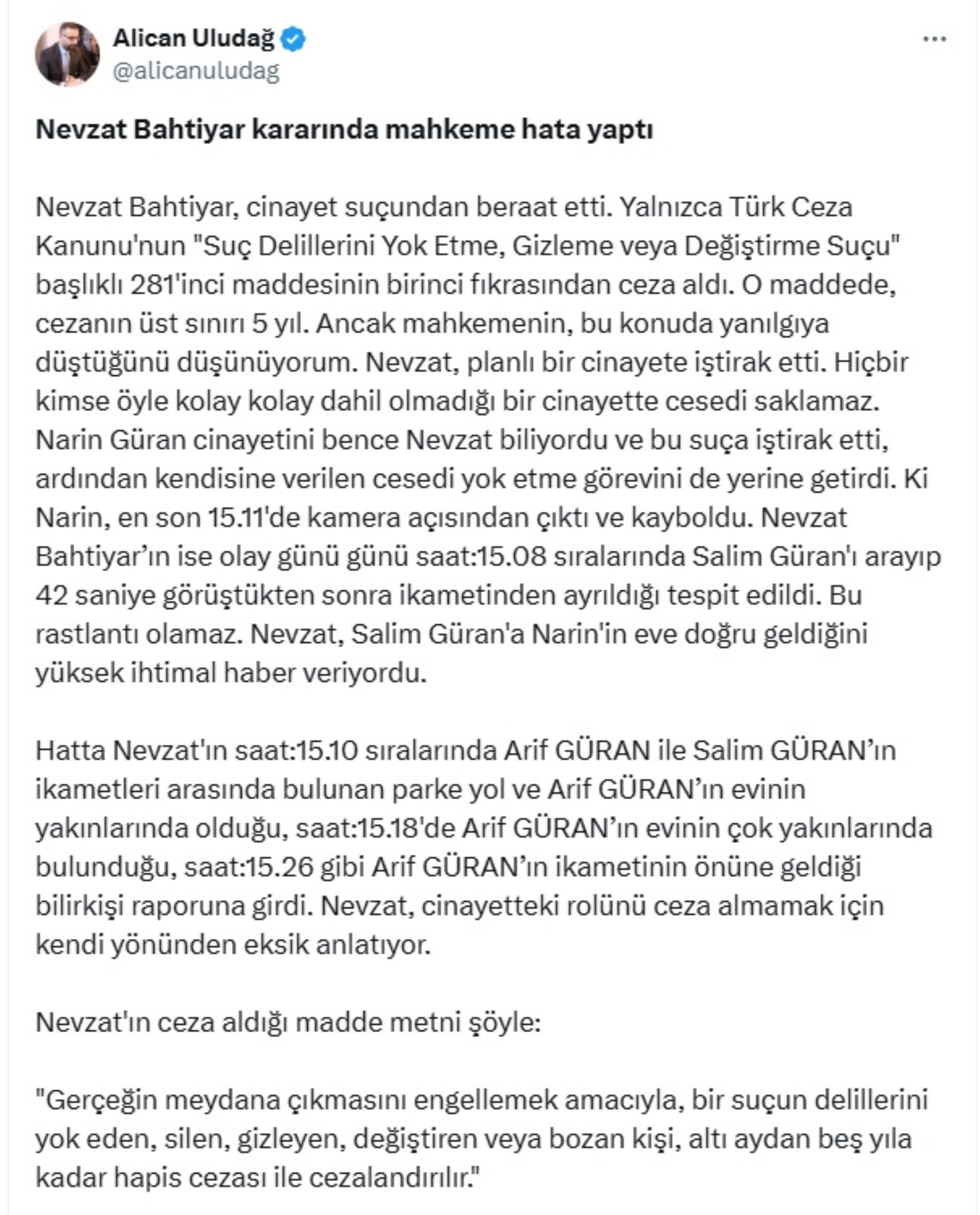 Nevzat Bahtiyar'a 4 yıl 6 ay hapis kararına sosyal medyada tepki yağdı: 'Herkesin bir cesedi saklamasının önünü açar'