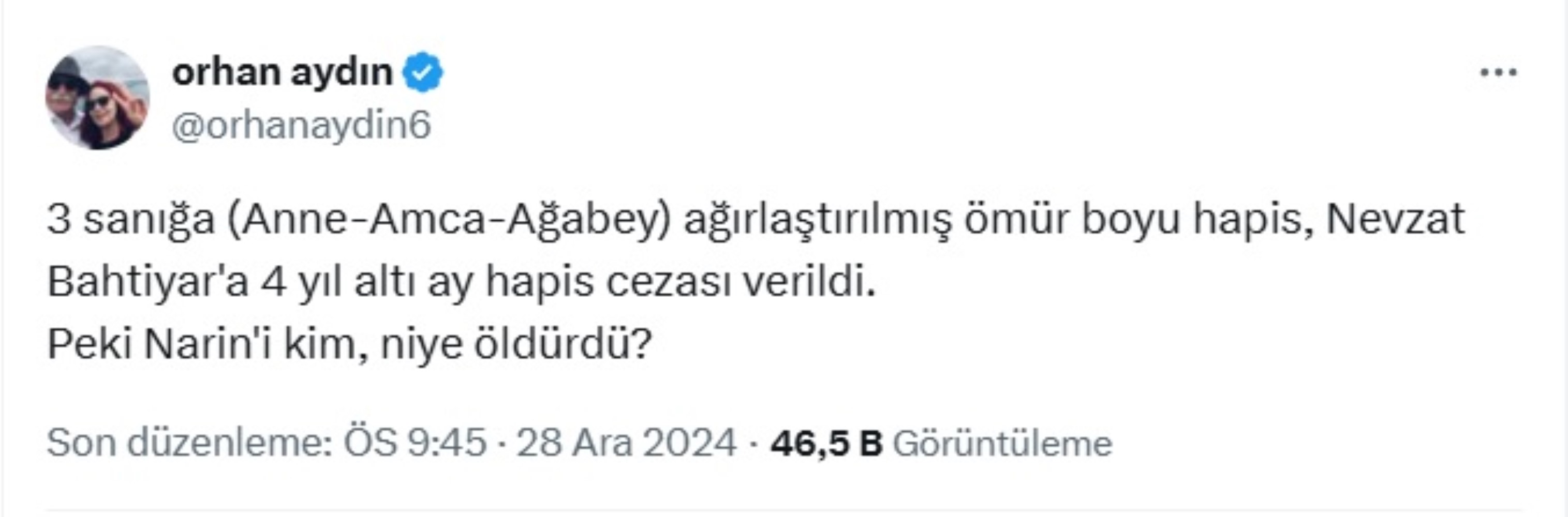 Nevzat Bahtiyar'a 4 yıl 6 ay hapis kararına sosyal medyada tepki yağdı: 'Herkesin bir cesedi saklamasının önünü açar'